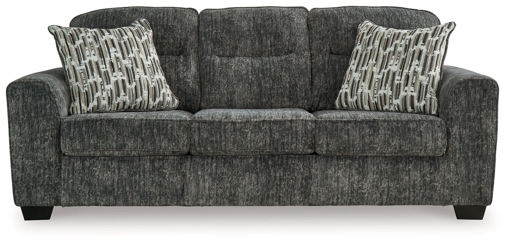 Lonoke Gunmetal Sofa, Loveseat, Chair And Ottoman - Ella Furniture