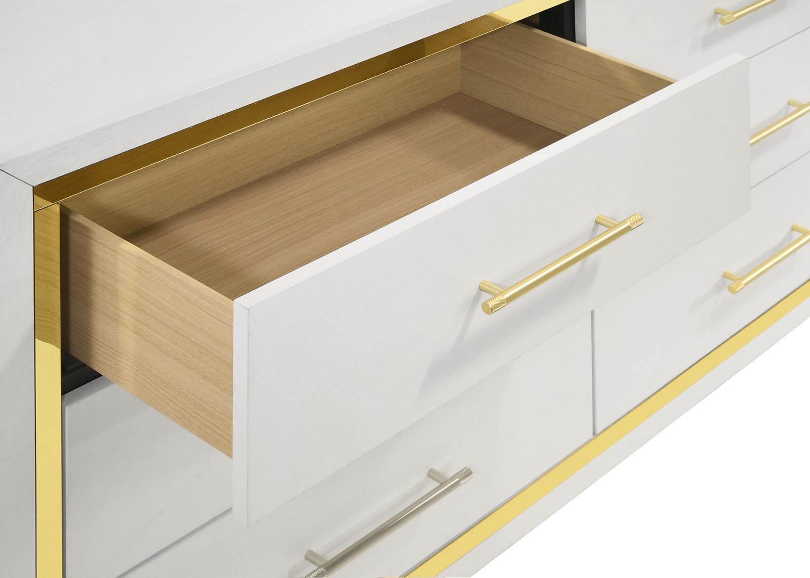 Lucia 6-Drawer Bedroom Dresser White 224733 - Ella Furniture