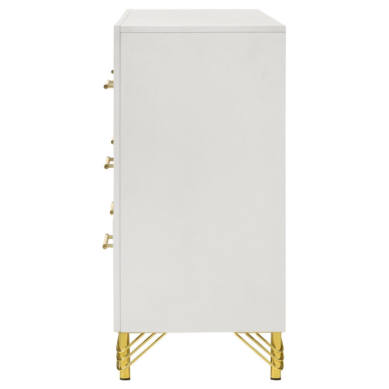 Lucia 6-Drawer Bedroom Dresser White 224733 - Ella Furniture