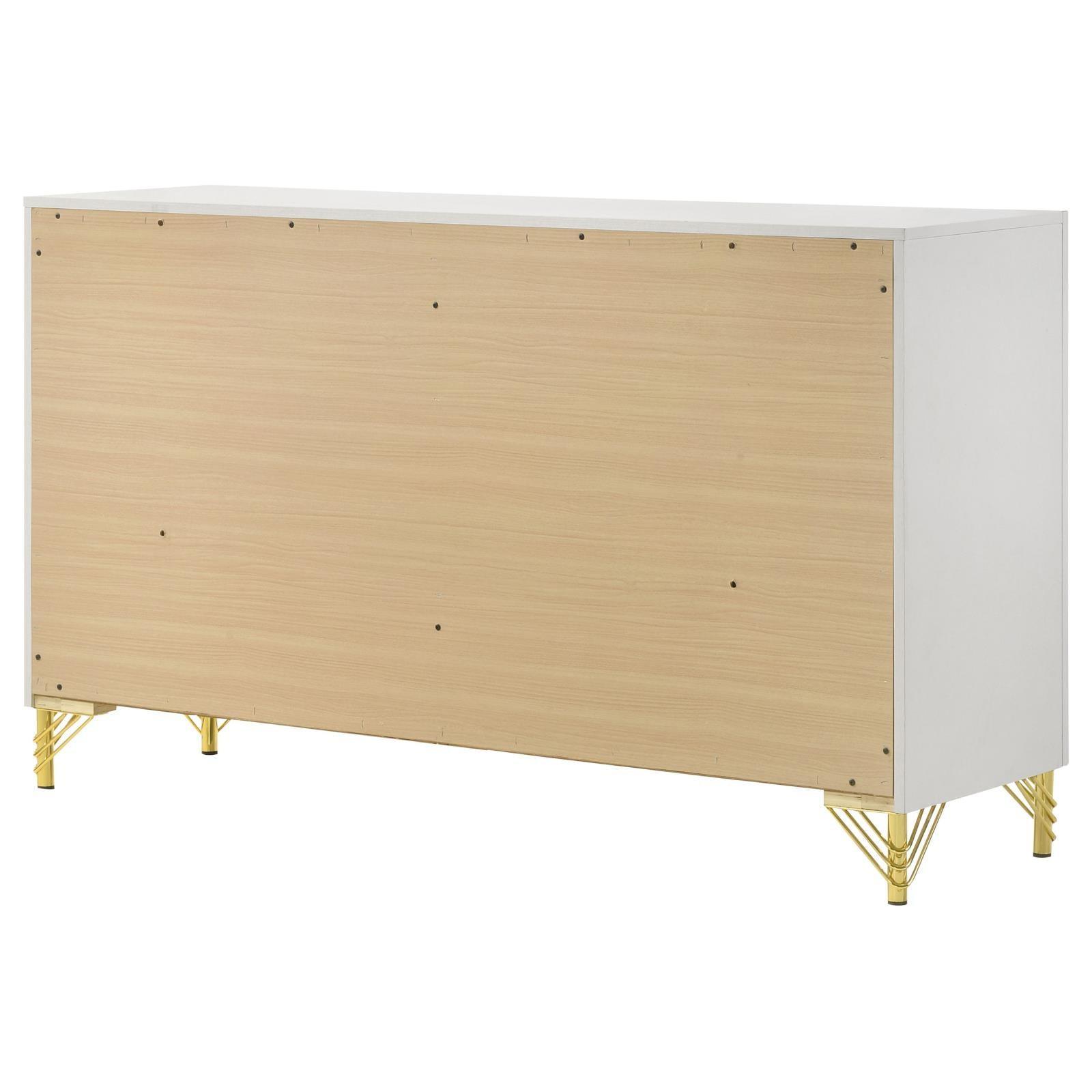 Lucia 6-Drawer Bedroom Dresser White 224733 - Ella Furniture