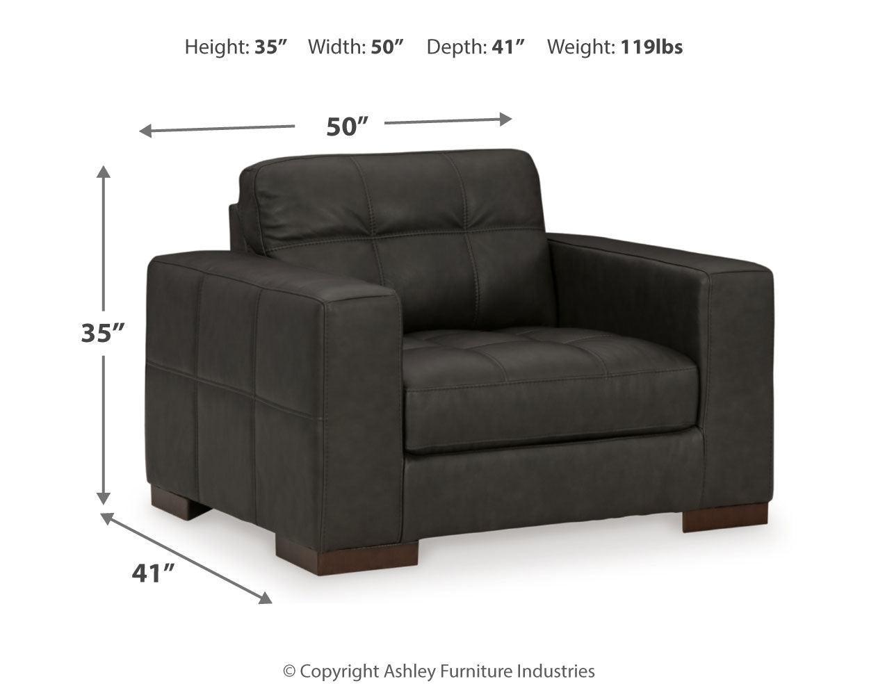 Luigi Thunder Chair And Ottoman - Ella Furniture