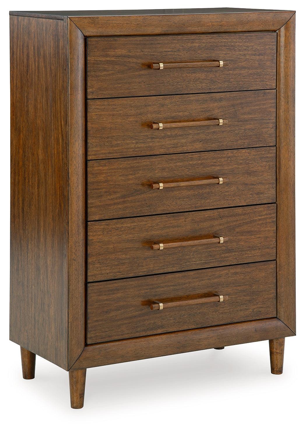 Lyncott Brown Chest Of Drawers - Ella Furniture
