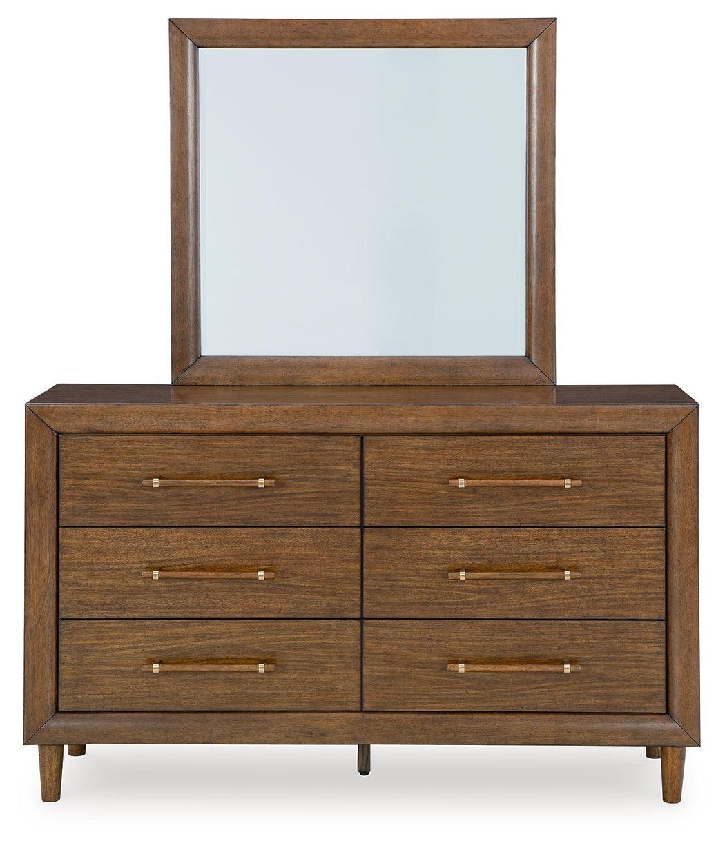 Lyncott Brown Dresser And Mirror - Ella Furniture