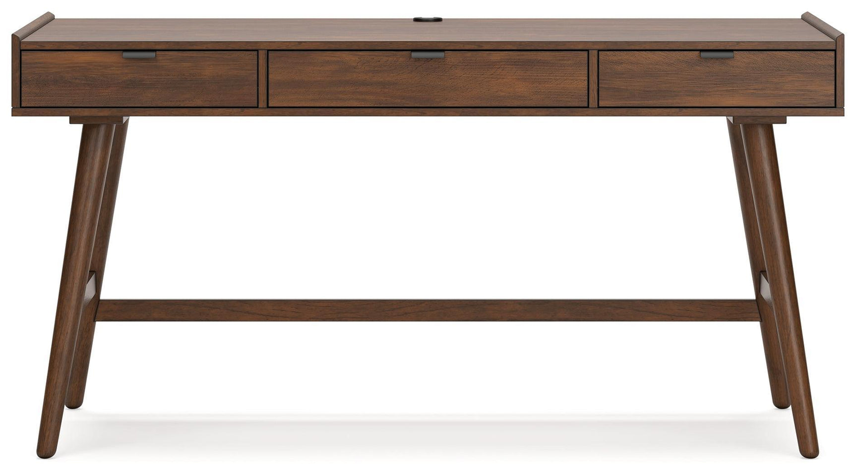 Lyncott Brown Home Office Desk with Chair and Storage - Ella Furniture