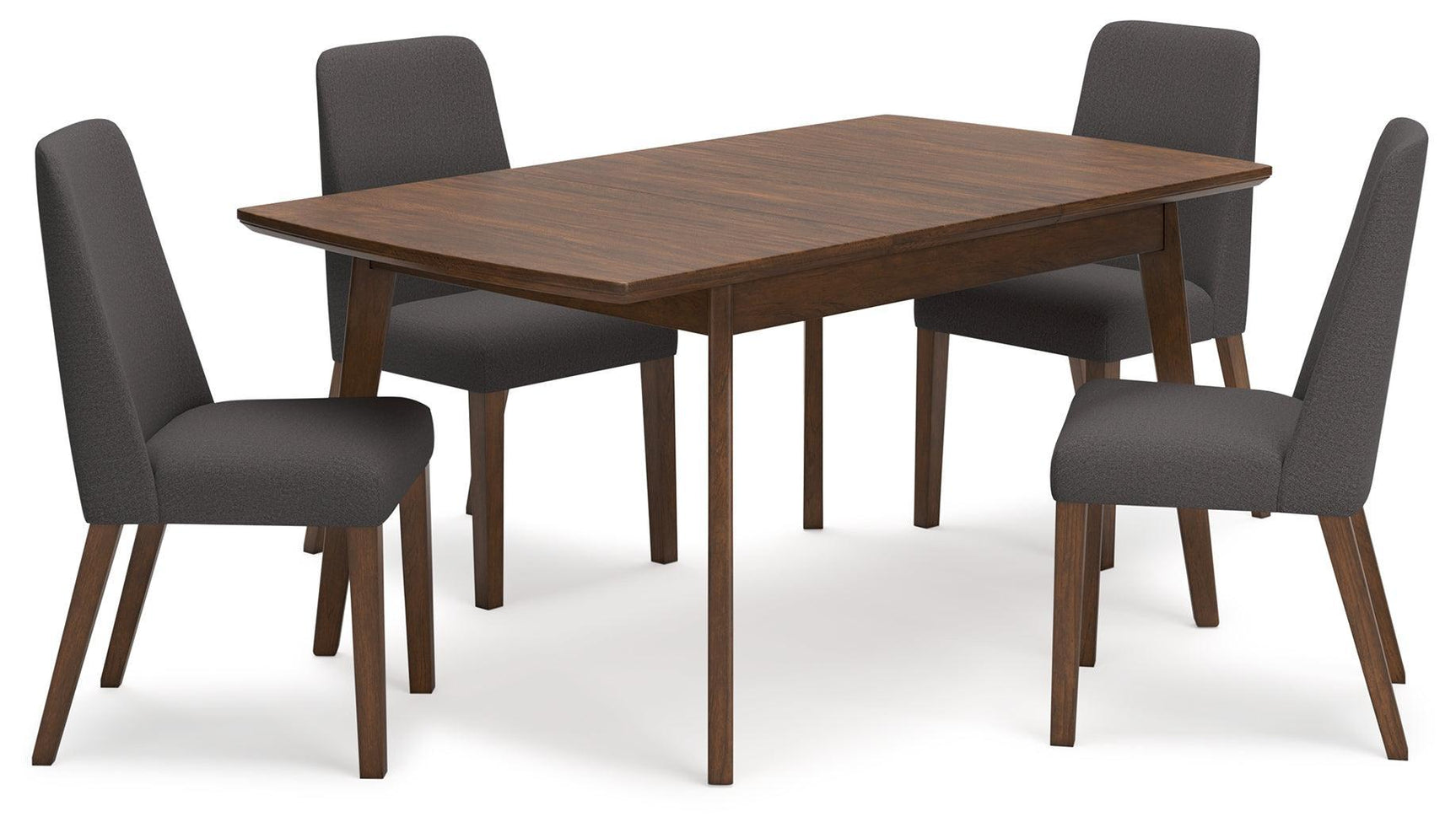 Lyncott Charcoal/brown Dining Table And 4 Chairs - Ella Furniture