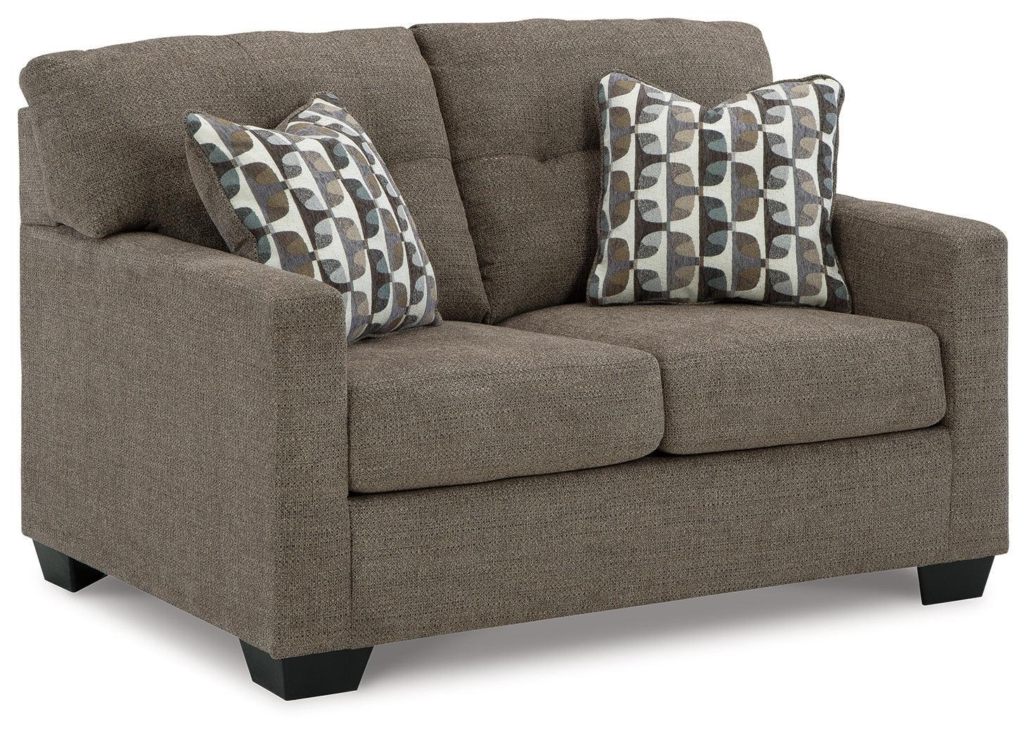 Mahoney Chocolate Sofa And Loveseat - Ella Furniture