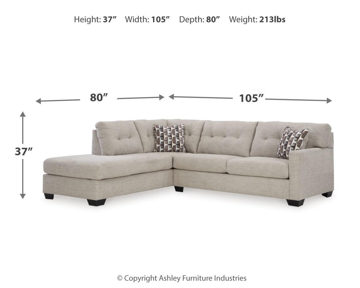 Mahoney Pebble 2-Piece Sectional With Ottoman PKG015085 - 31004S1 | 3100408 - Ella Furniture