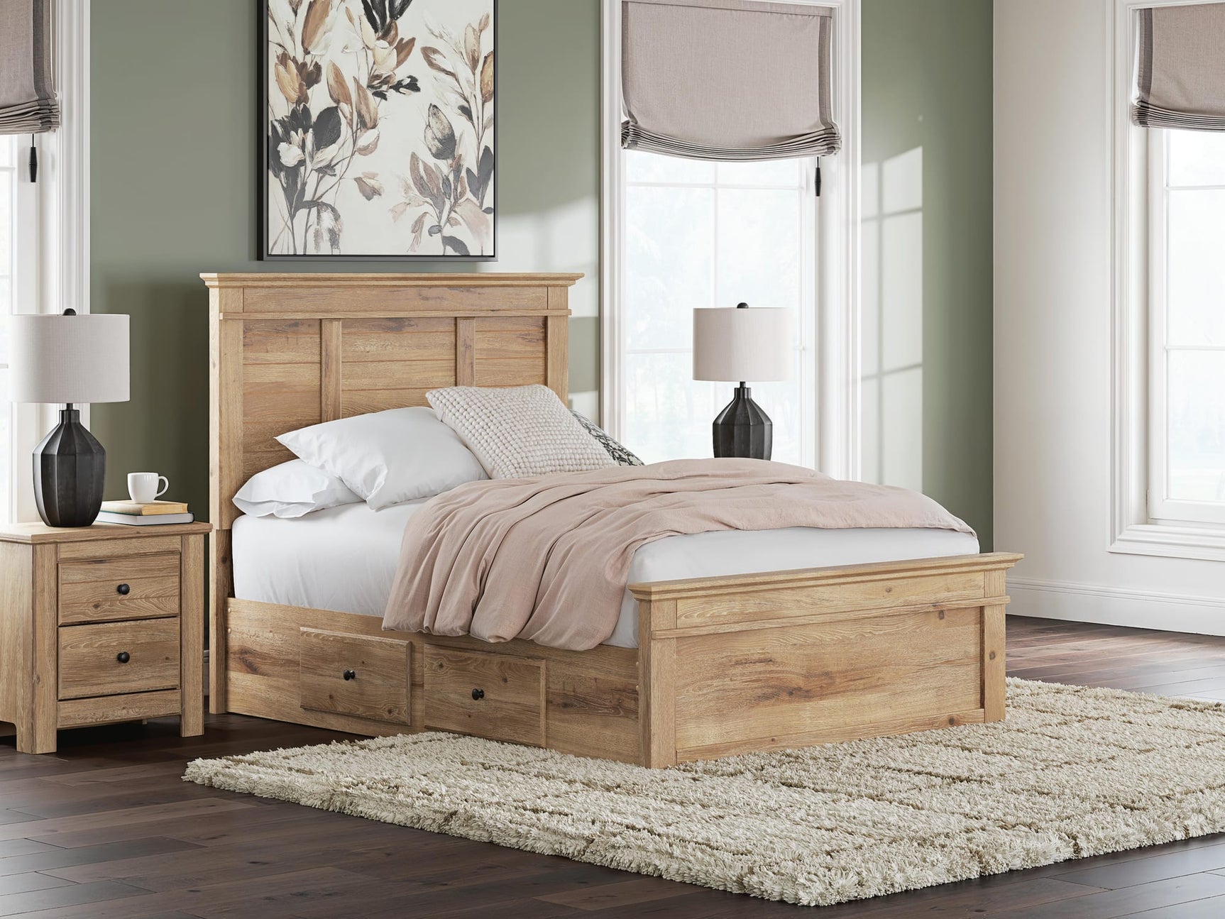 Makidern Tan Full Panel Storage Bed from Ella Furniture