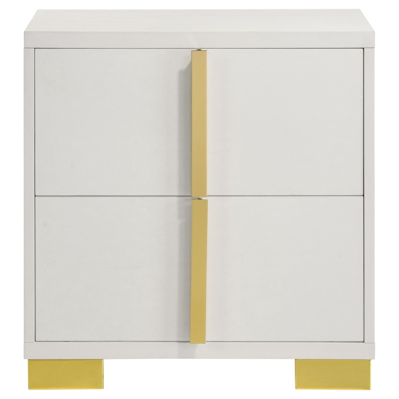 Marceline 2-Drawer Nightstand White 222932 - Ella Furniture