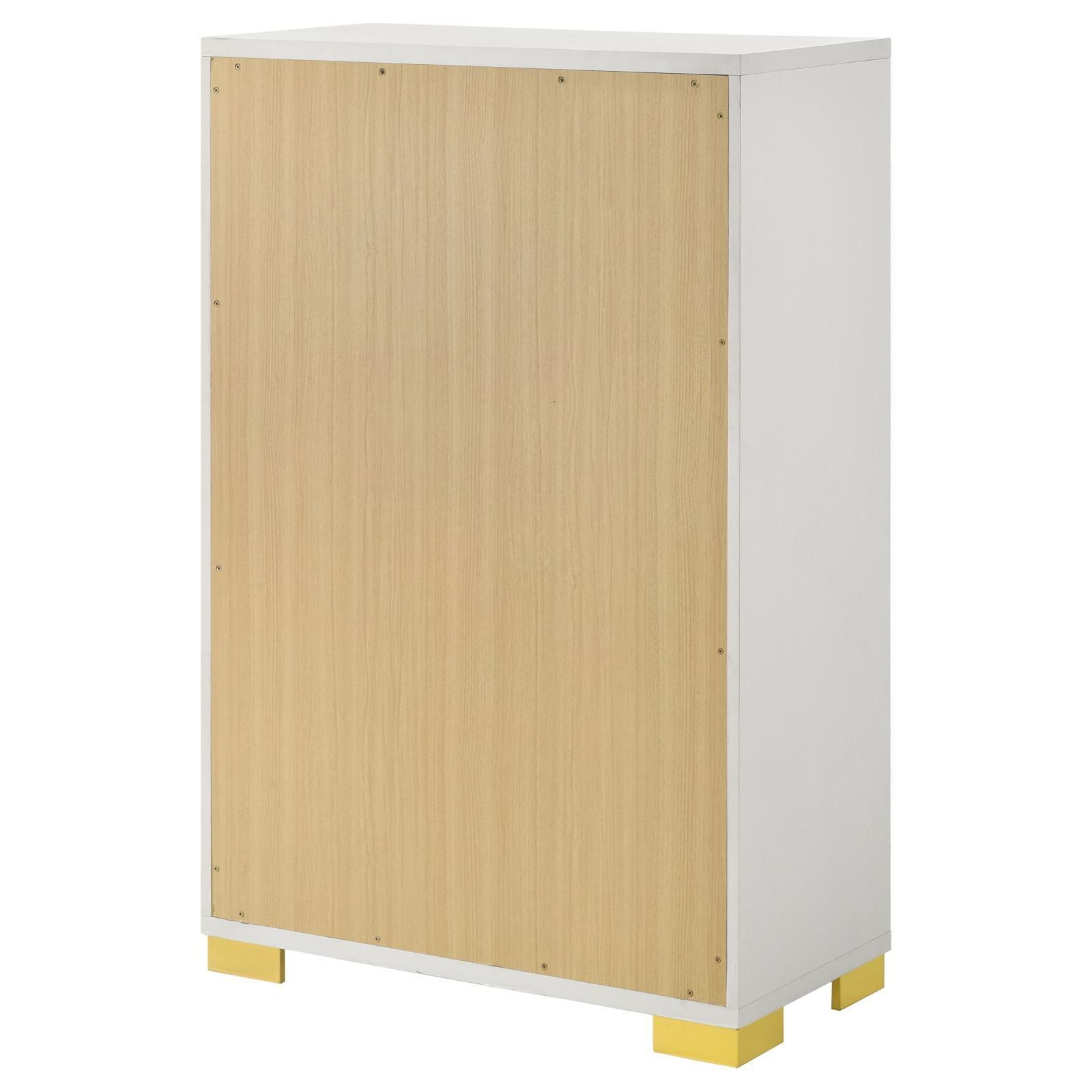 Marceline 5-Drawer Chest White 222935 - Ella Furniture