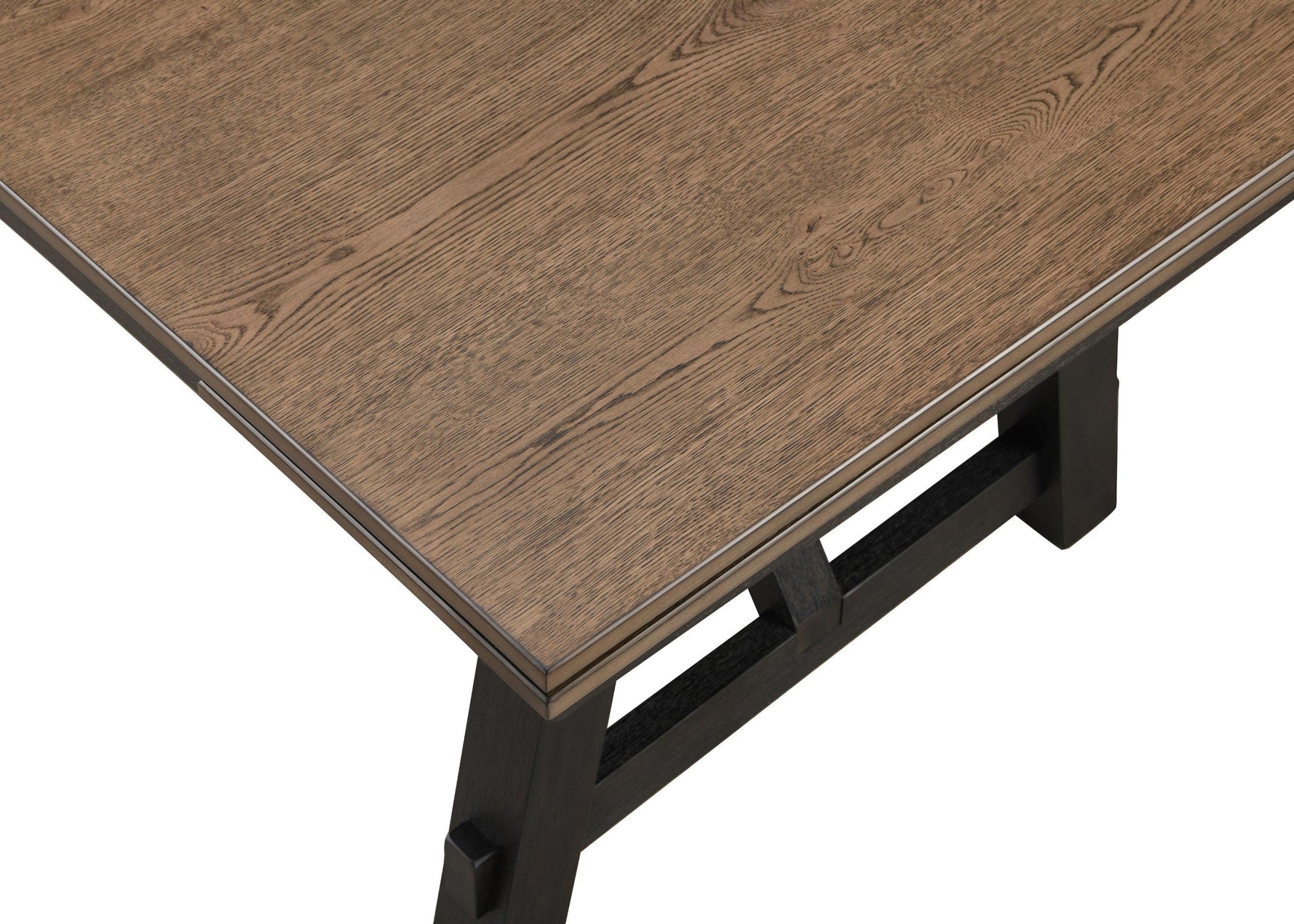 Maribelle Wheat Charcoal Modern Solid Wood And Veneers Fabric Upholstered Dining Room Set - Ella Furniture