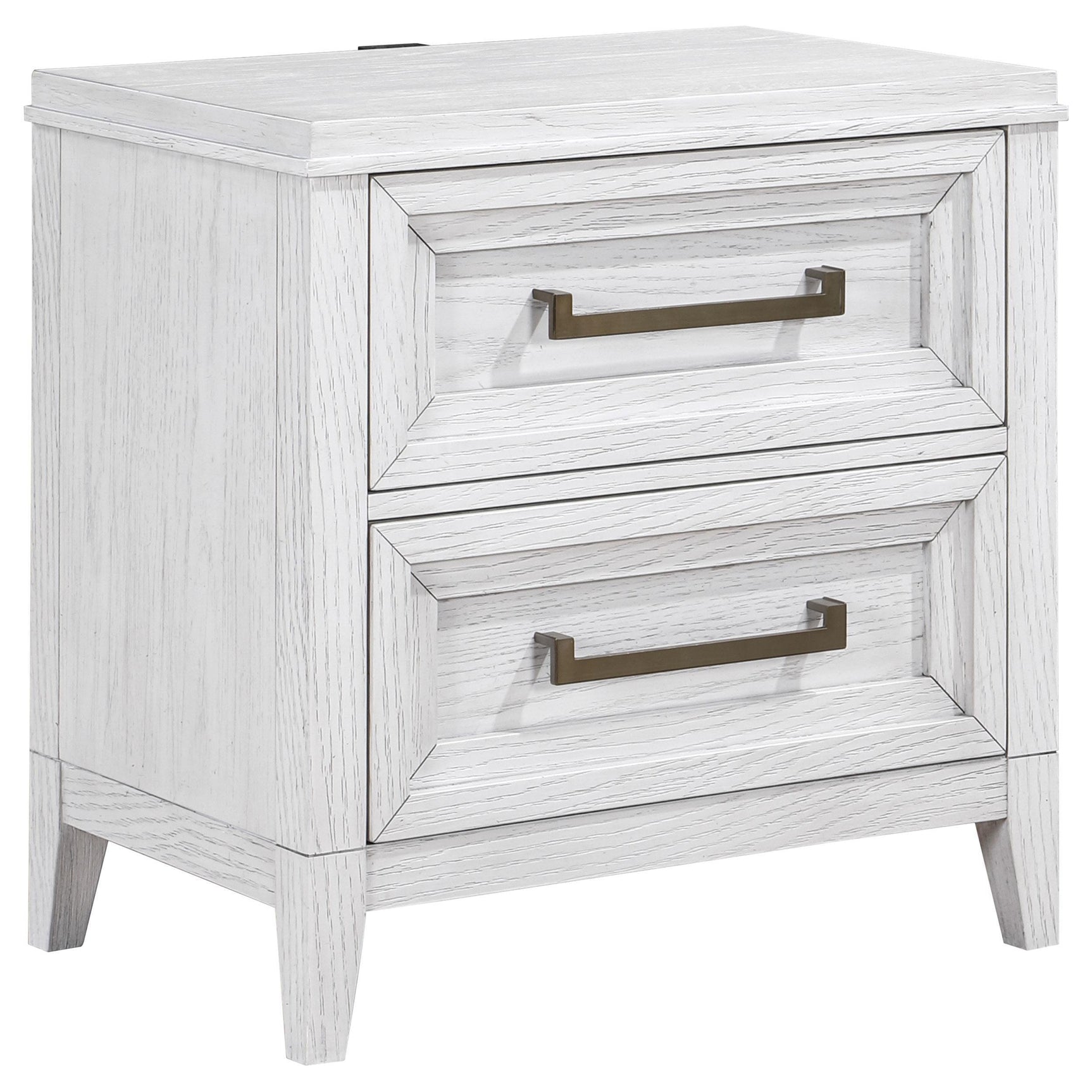 Marielle 2-drawer Nightstand Bedside Table Distressed White 224842 - Ella Furniture