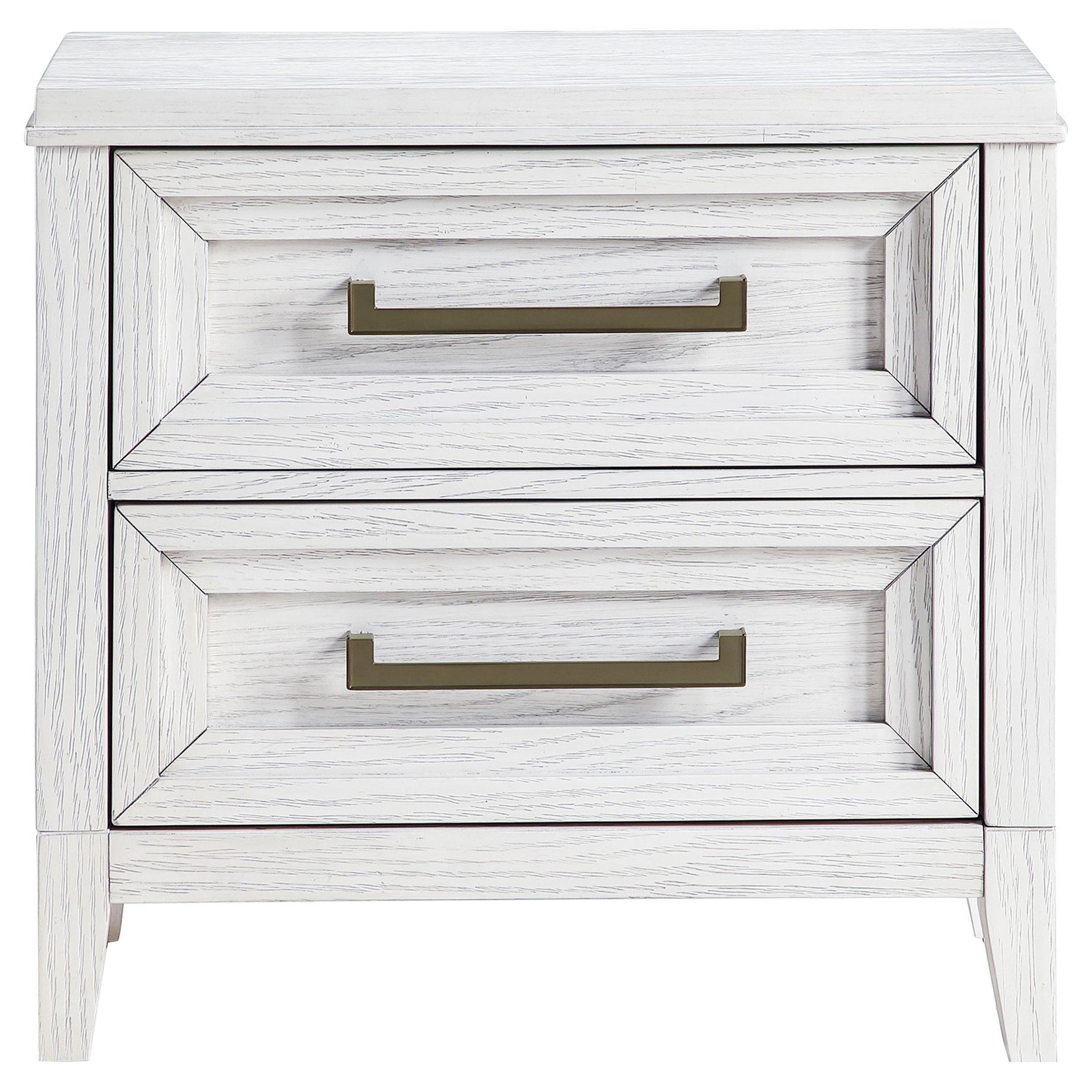 Marielle 2-drawer Nightstand Bedside Table Distressed White 224842 - Ella Furniture