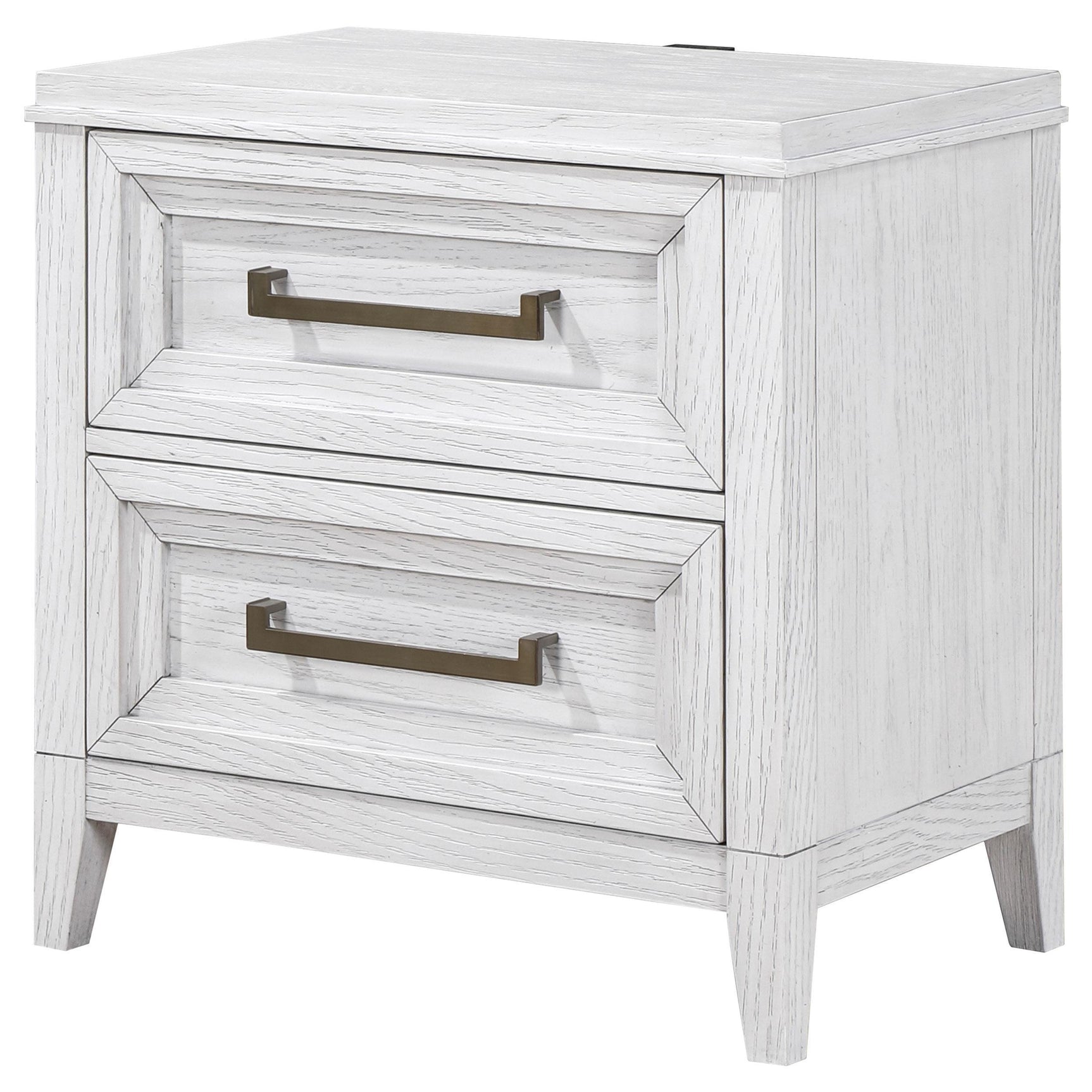 Marielle 2-drawer Nightstand Bedside Table Distressed White 224842 - Ella Furniture