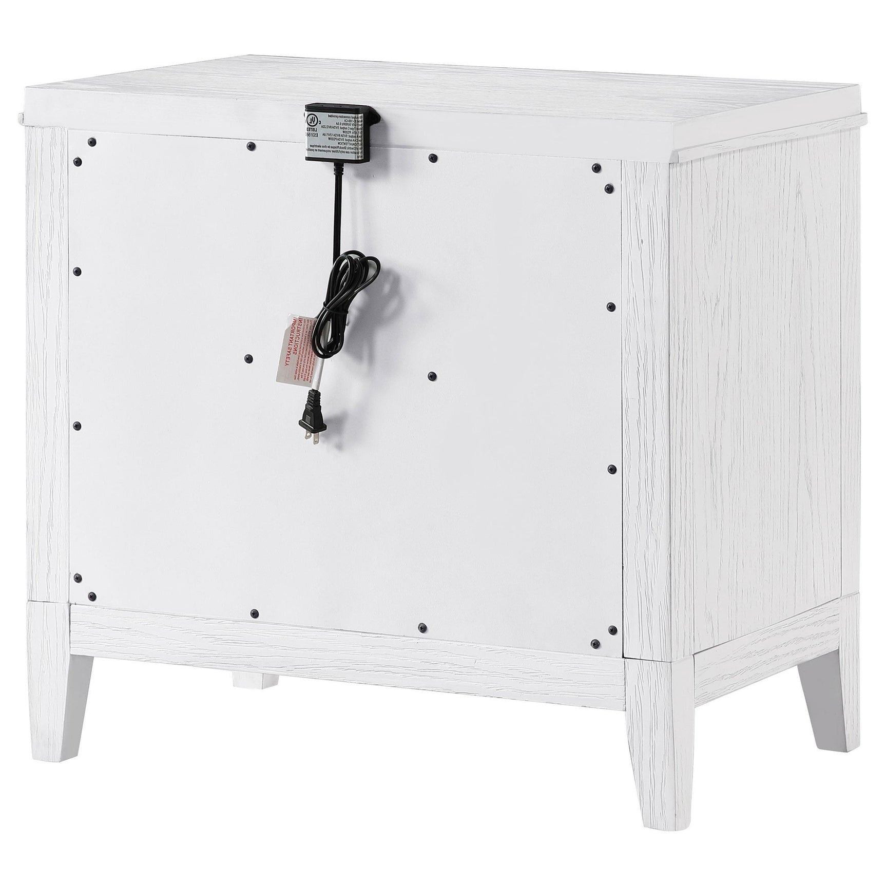 Marielle 2-drawer Nightstand Bedside Table Distressed White 224842 - Ella Furniture