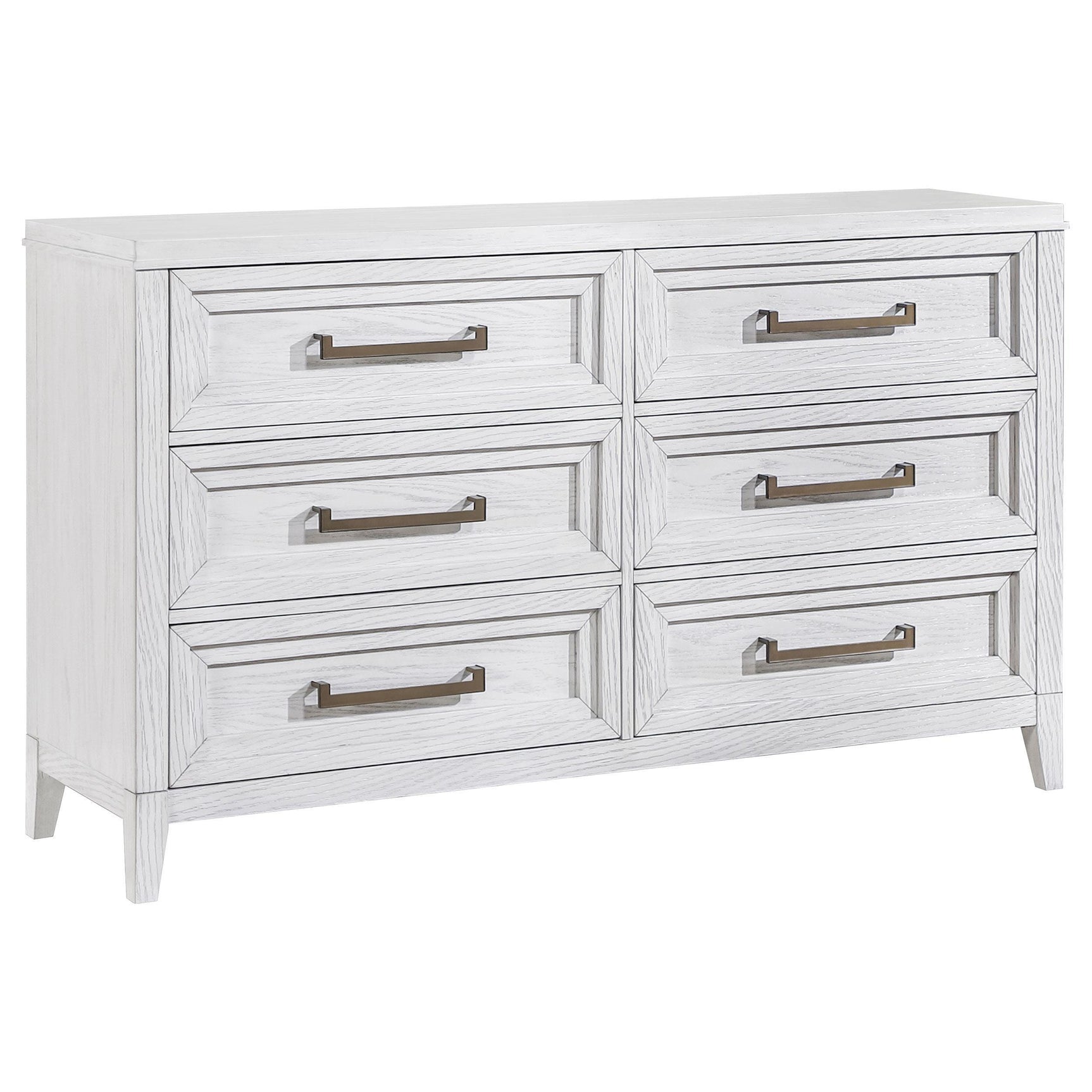 Marielle 6-drawer Bedroom Dresser Distressed White 224843 - Ella Furniture