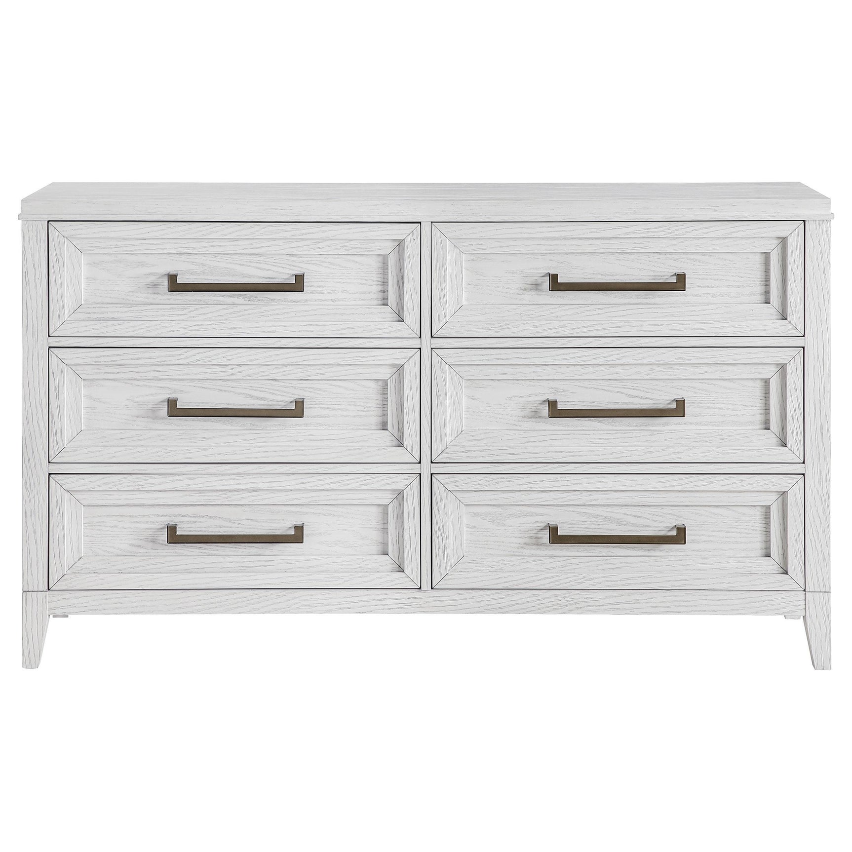 Marielle 6-drawer Bedroom Dresser Distressed White 224843 - Ella Furniture