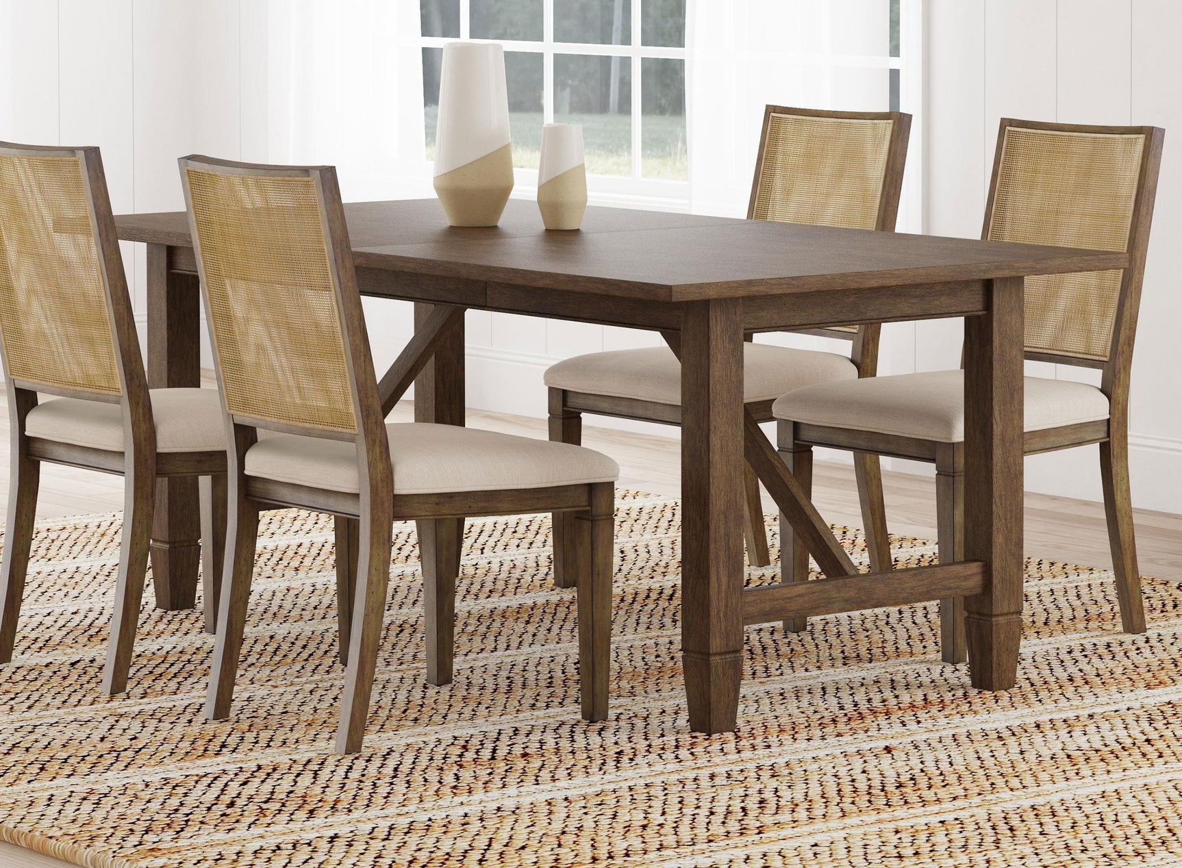 MATISSE COLLECTION Matisse Rectangular 94-inch Wood Dining Table Light Brown 108311 - Ella Furniture
