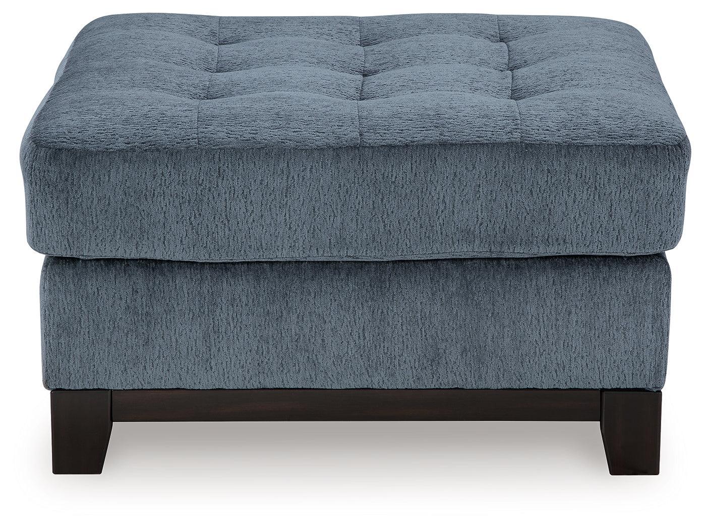 Maxon Place Navy Chenille Oversized Accent Ottoman - Ella Furniture
