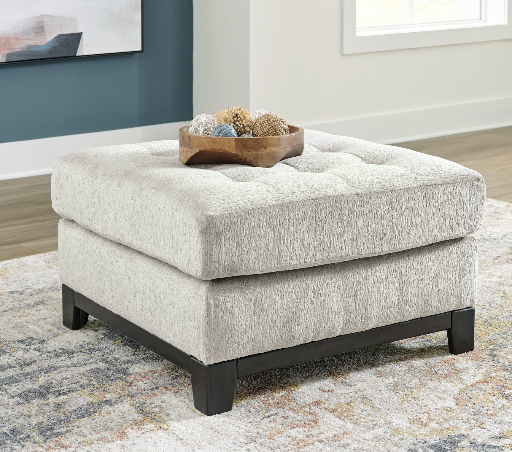 Maxon Place Stone Oversized Accent Ottoman - Ella Furniture