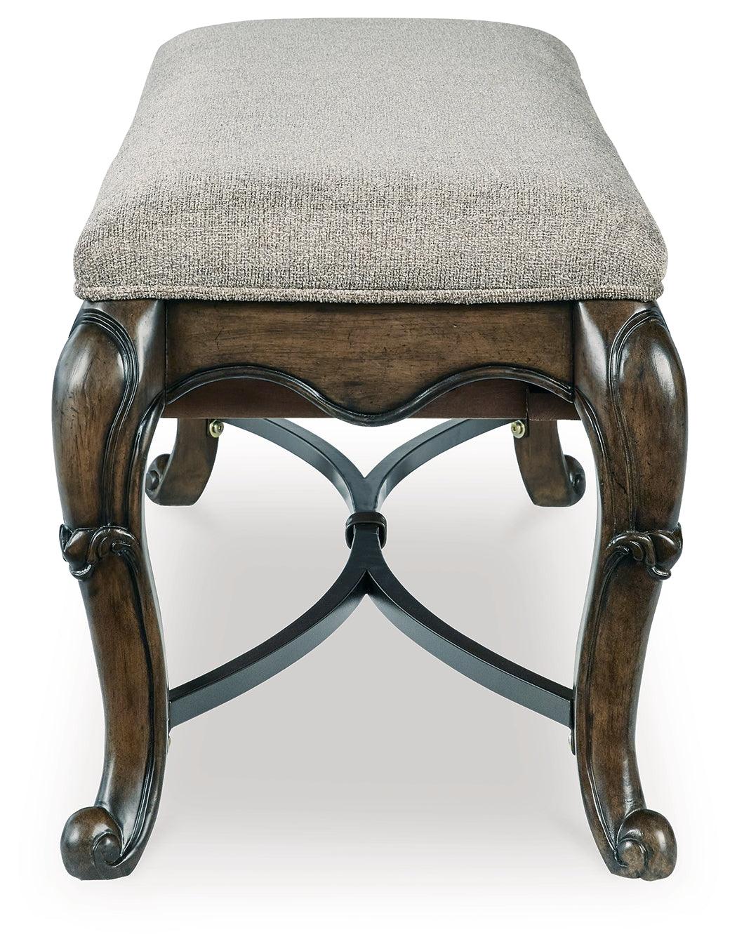 Maylee Dark Brown 63" Dining Bench - Ella Furniture