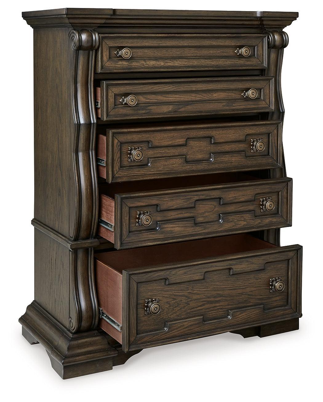 Maylee Dark Brown Chest Of Drawers - Ella Furniture