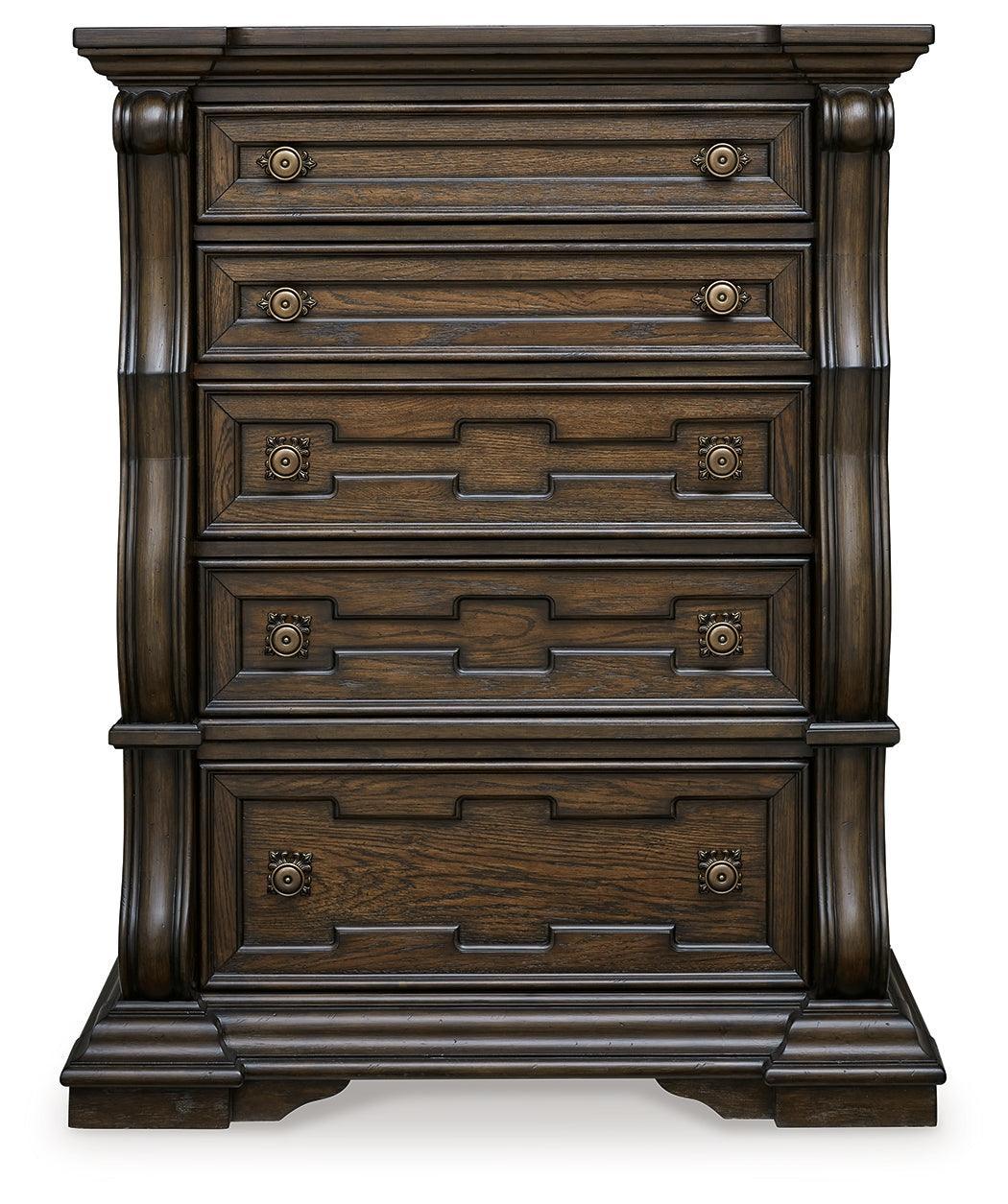 Maylee Dark Brown Chest Of Drawers - Ella Furniture