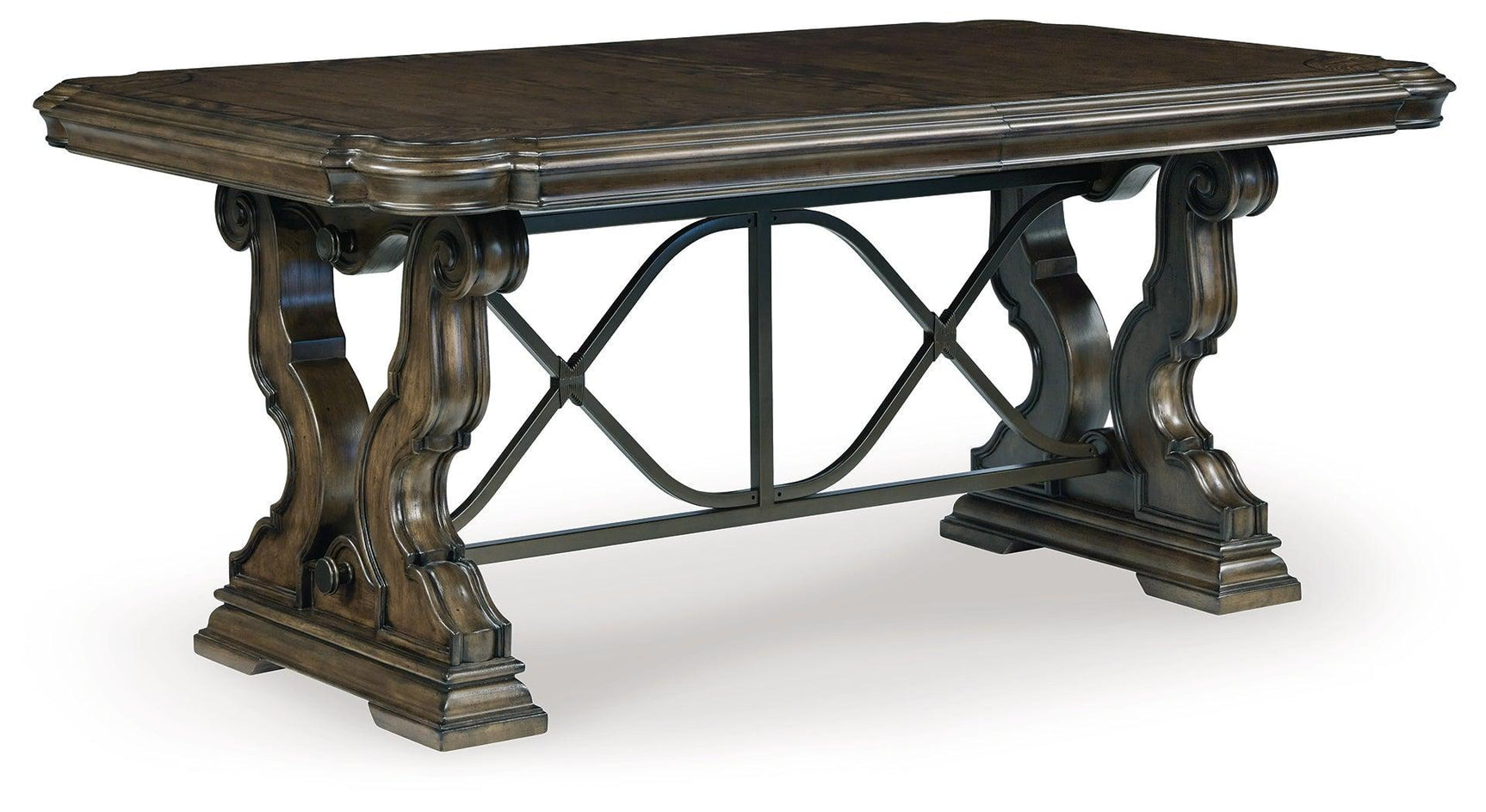 Maylee Dark Brown Dining Extension Table - Ella Furniture