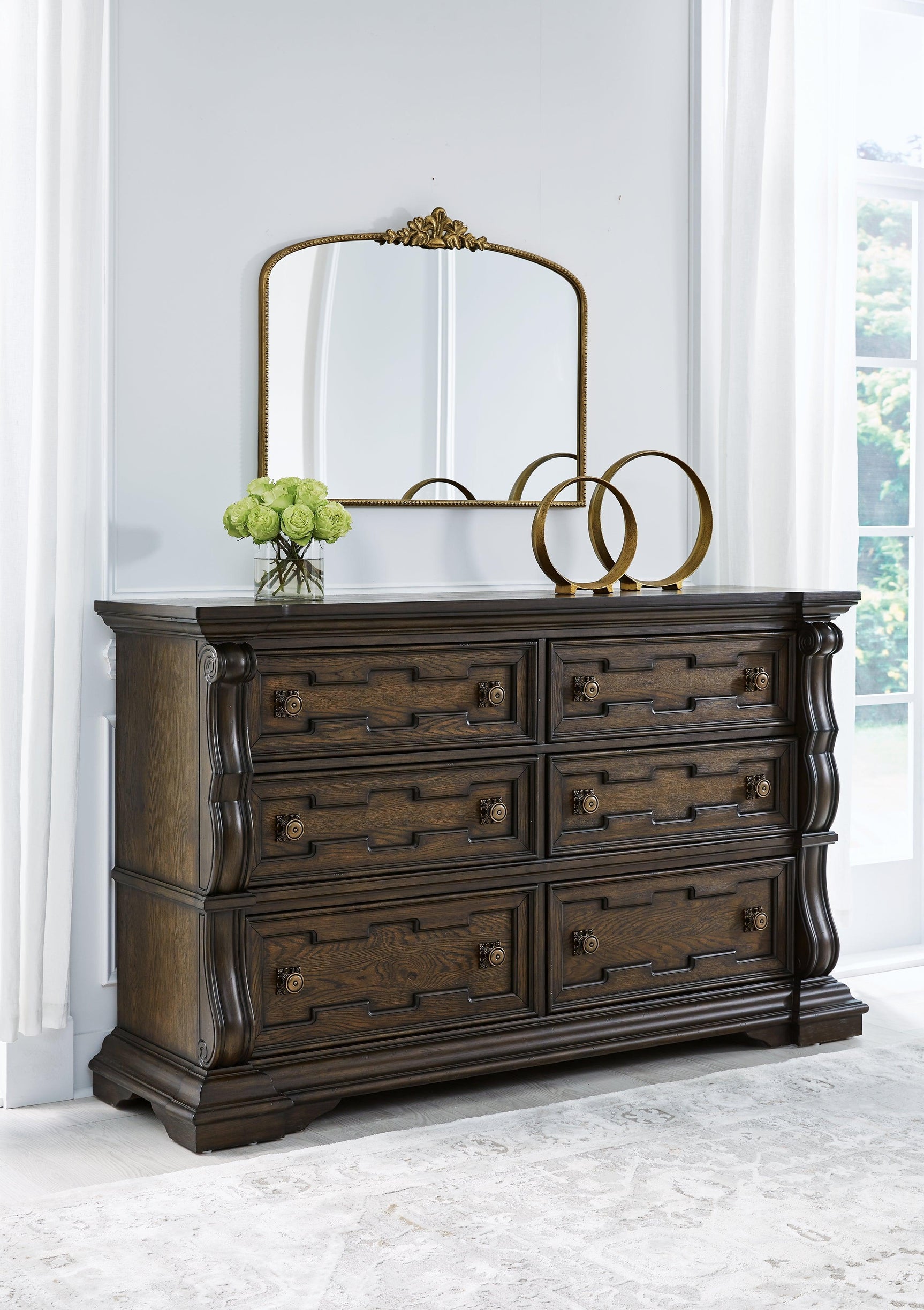 Maylee Dark Brown Dresser - Ella Furniture