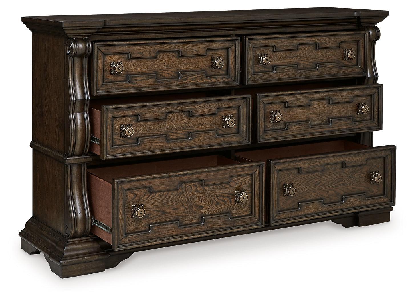 Maylee Dark Brown Dresser - Ella Furniture