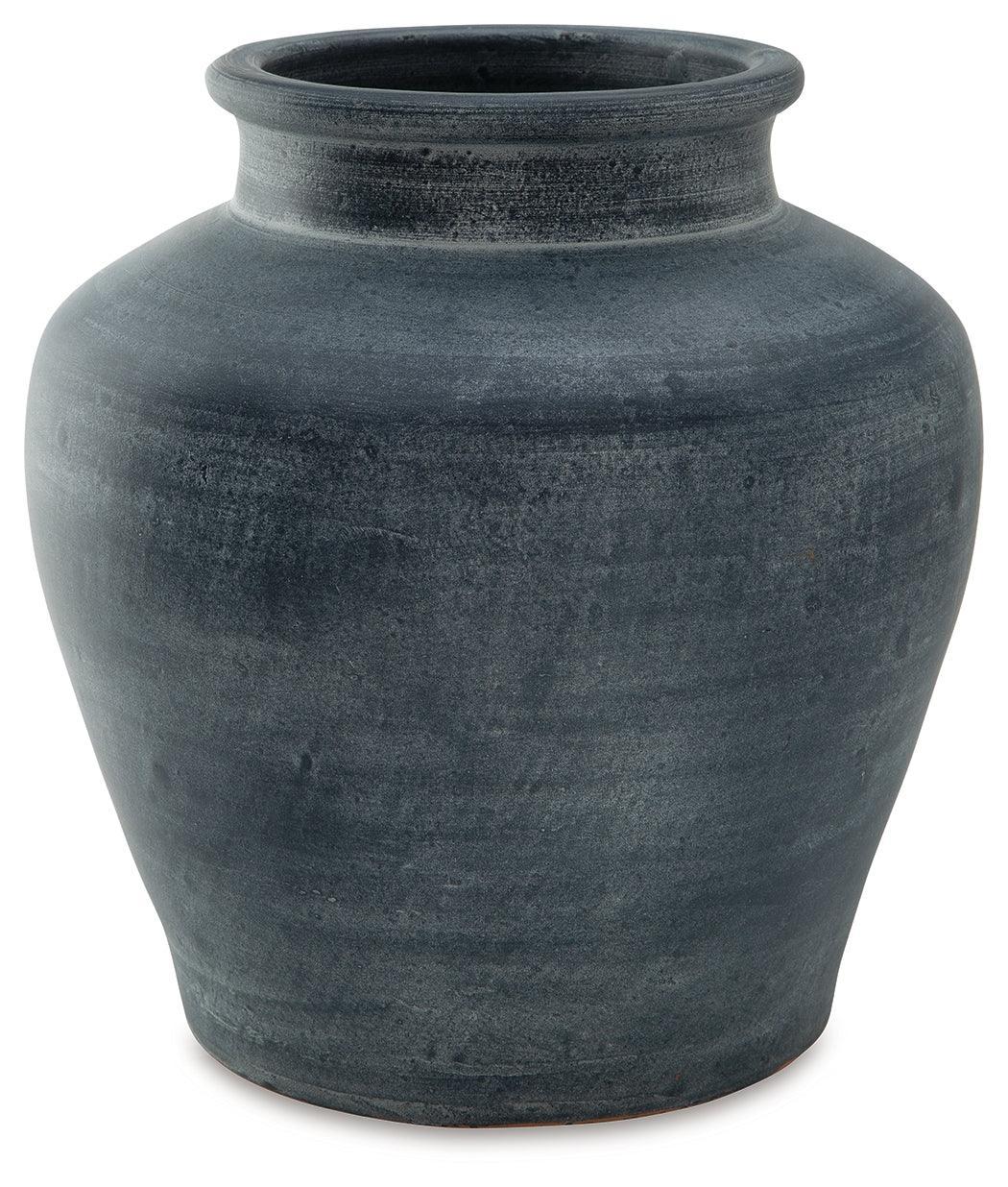 Meadie Distressed Blue Vase A2000629 - Ella Furniture