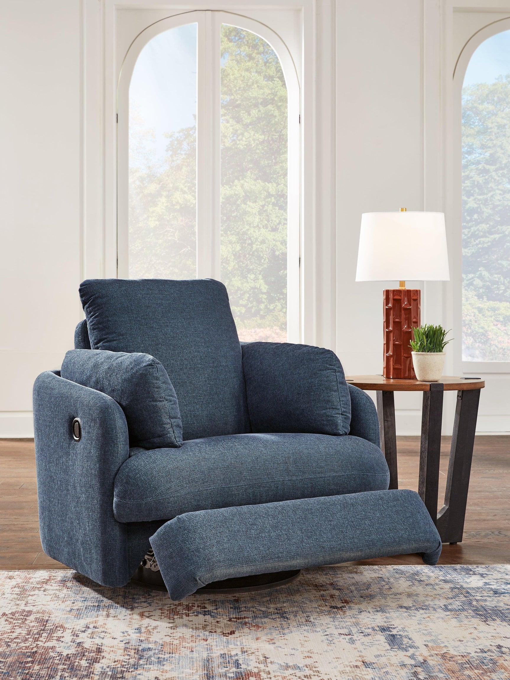 Modmax Ink Nuvella® Swivel Glider Recliner - Ella Furniture