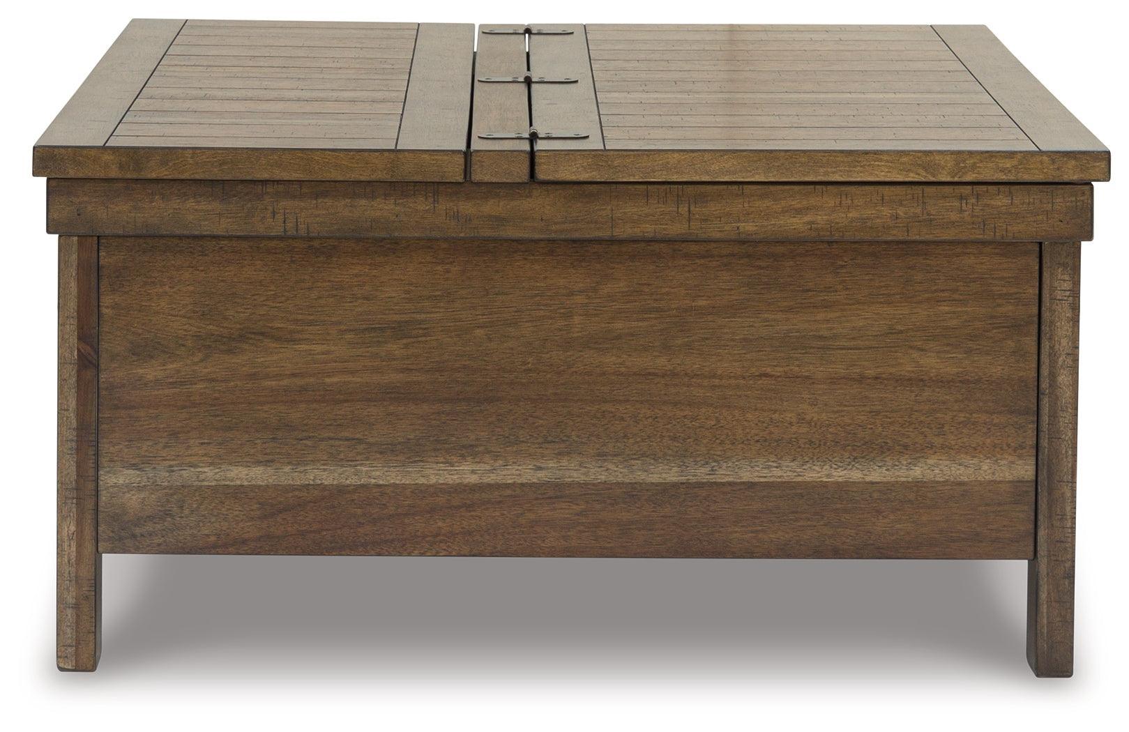 Moriville Grayish Brown Coffee Table With 2 End Tables - Ella Furniture