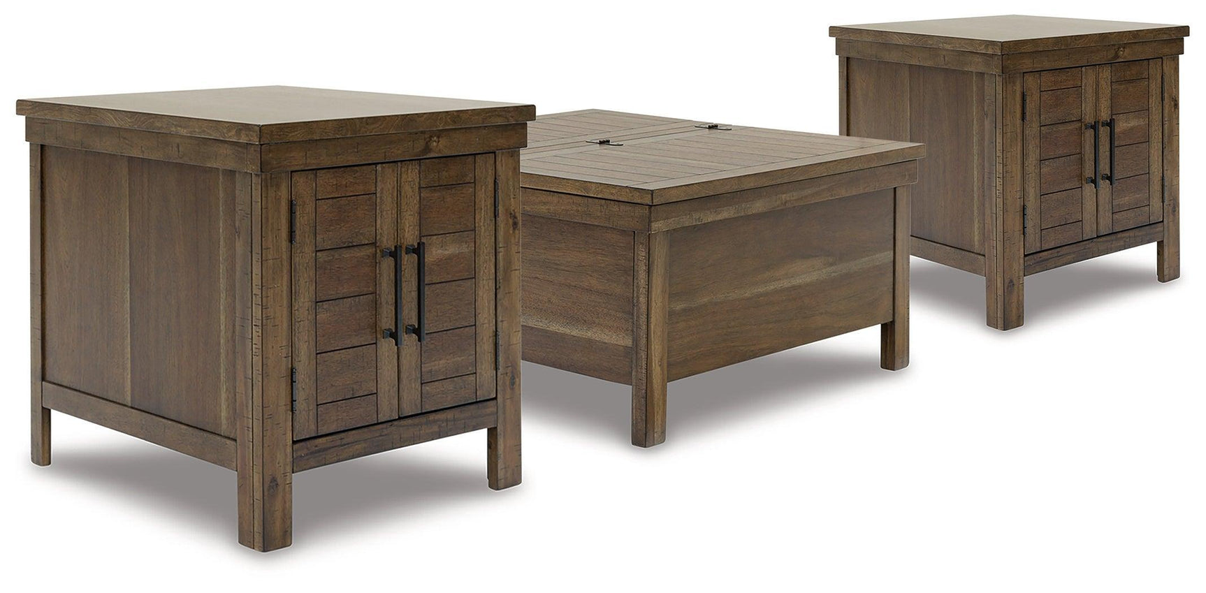 Moriville Grayish Brown Coffee Table With 2 End Tables PKG015590 - T731-9 | T731-3 | T731-3 - Ella Furniture