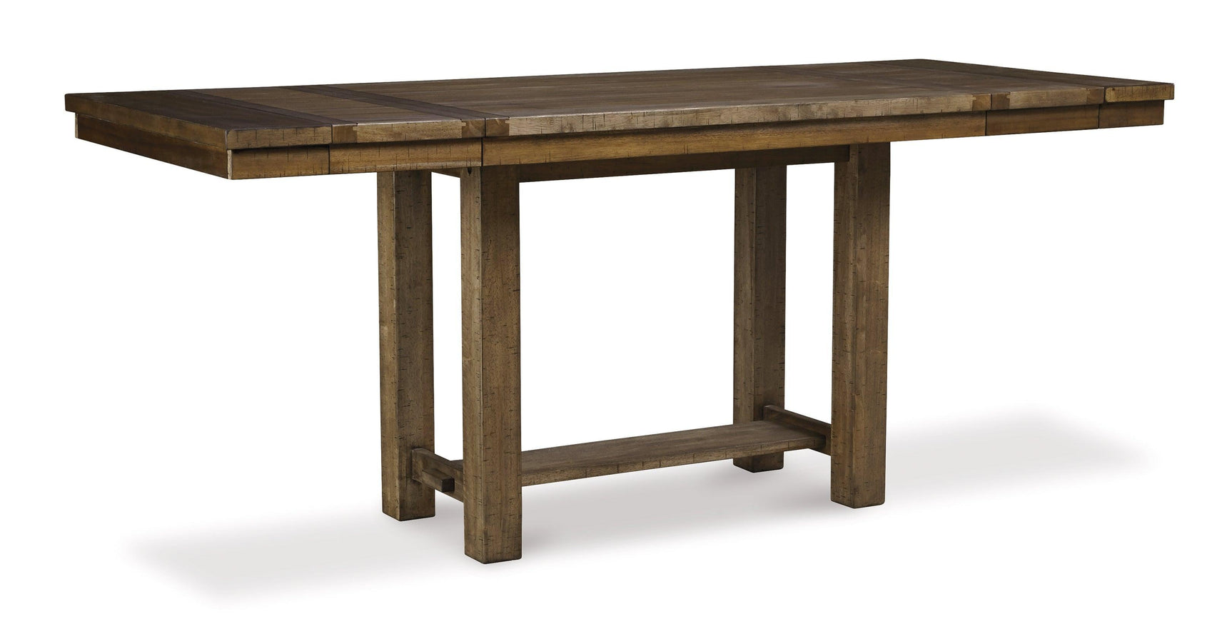 Moriville Grayish Brown Counter Height Dining Table And 4 Barstools - Ella Furniture