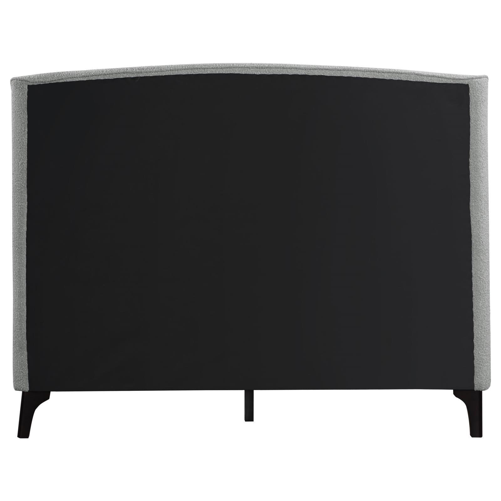 Mosby Upholstered Curved Headboard Eastern King Platform Bed Light Grey 306021Ke - Ella Furniture