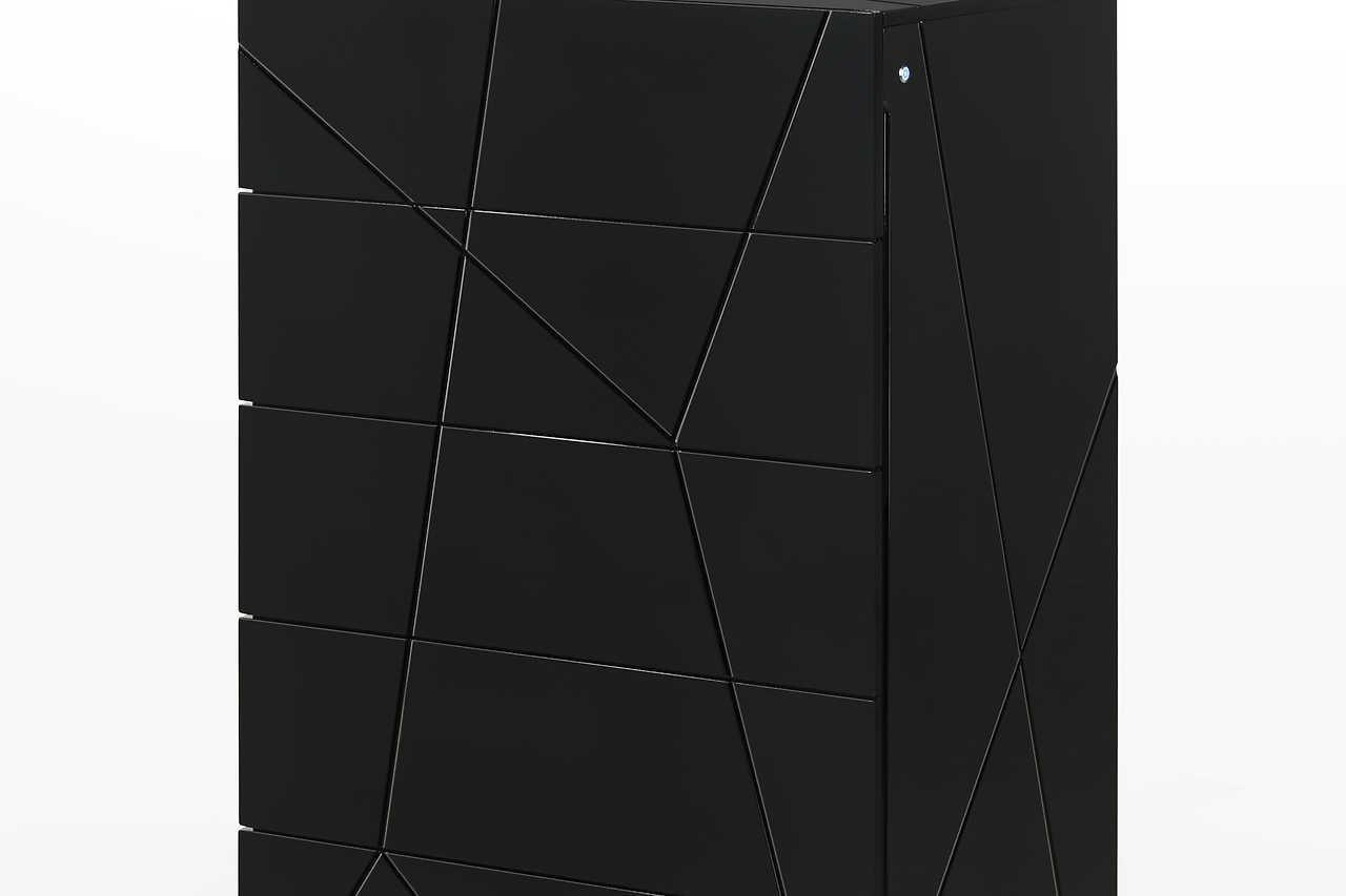 Naomi Black LED Nightstand - Ella Furniture