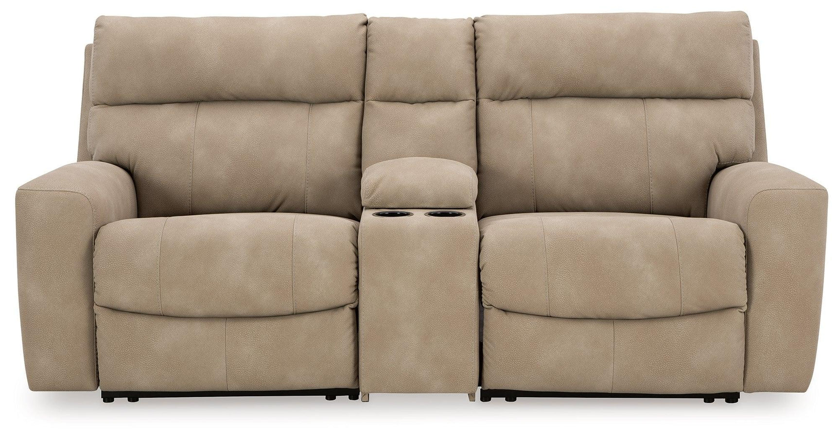 Next-Gen DuraPella Sand 3-Piece Power Reclining Sectional Loveseat with Console - Ella Furniture