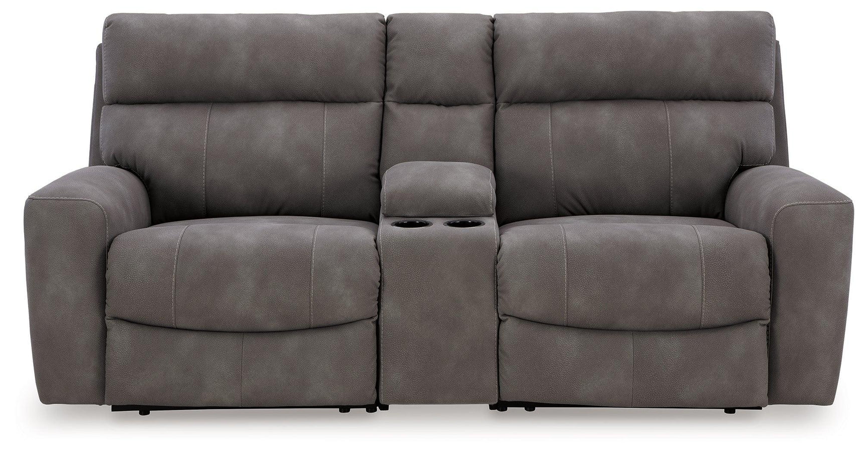 Next-Gen DuraPella Slate 3-Piece Power Reclining Sectional Loveseat with Console - Ella Furniture