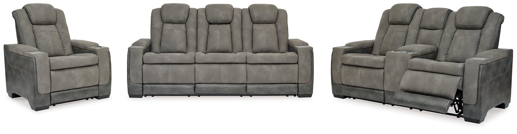 Next-gen Slate Durapella Sofa, Loveseat And Recliner PKG013057 - 2200415 | 2200418 | 2200413 - Ella Furniture
