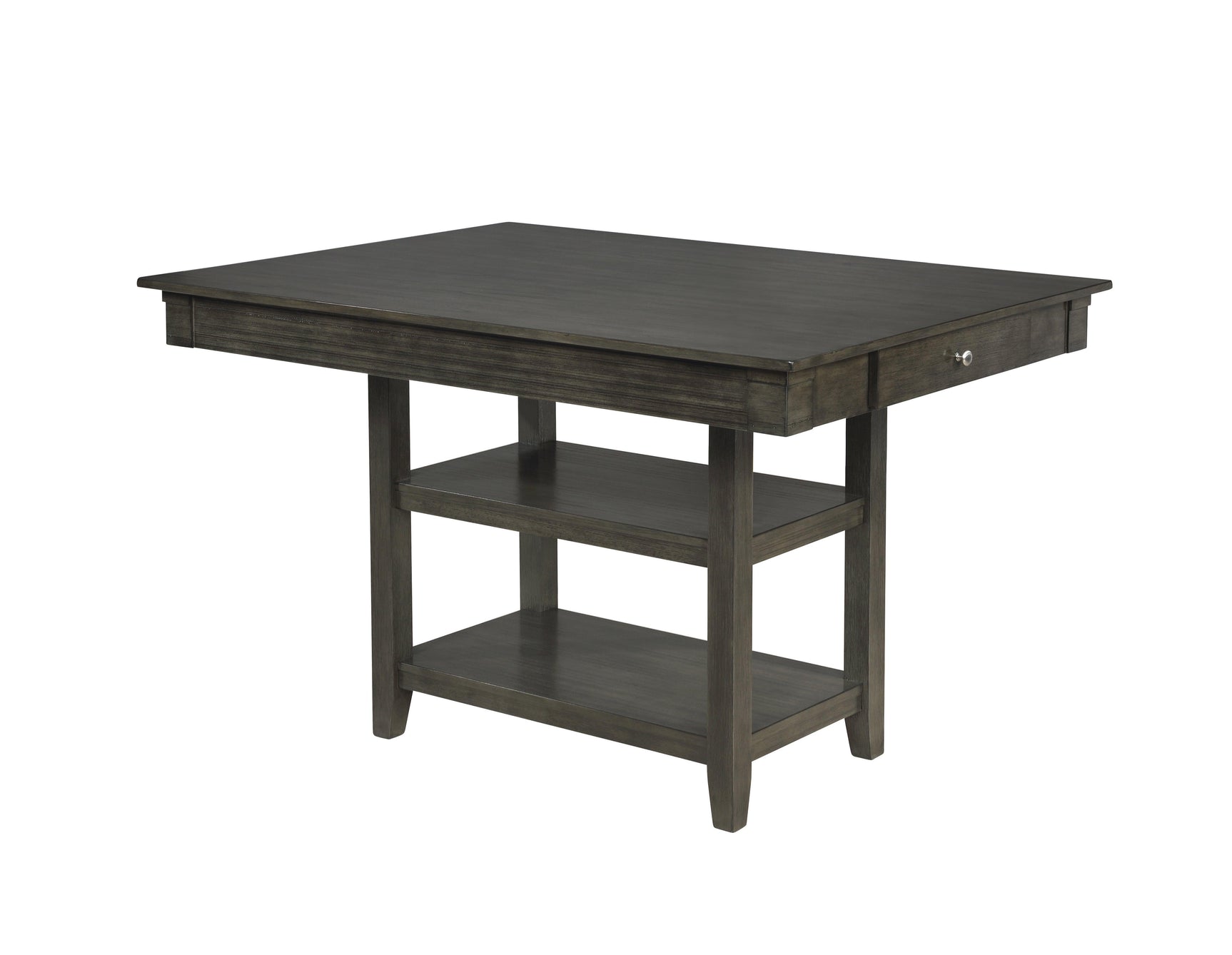 Nina Gray Counter Modern Traditional Wood Rectangular Height Set - Ella Furniture