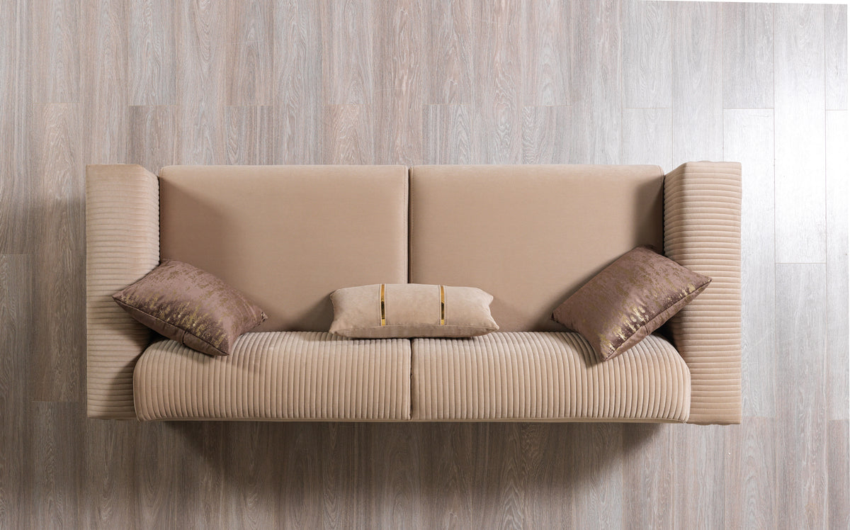 Vivian Coffee Velvet Sofa 89" & Loveseat 69"