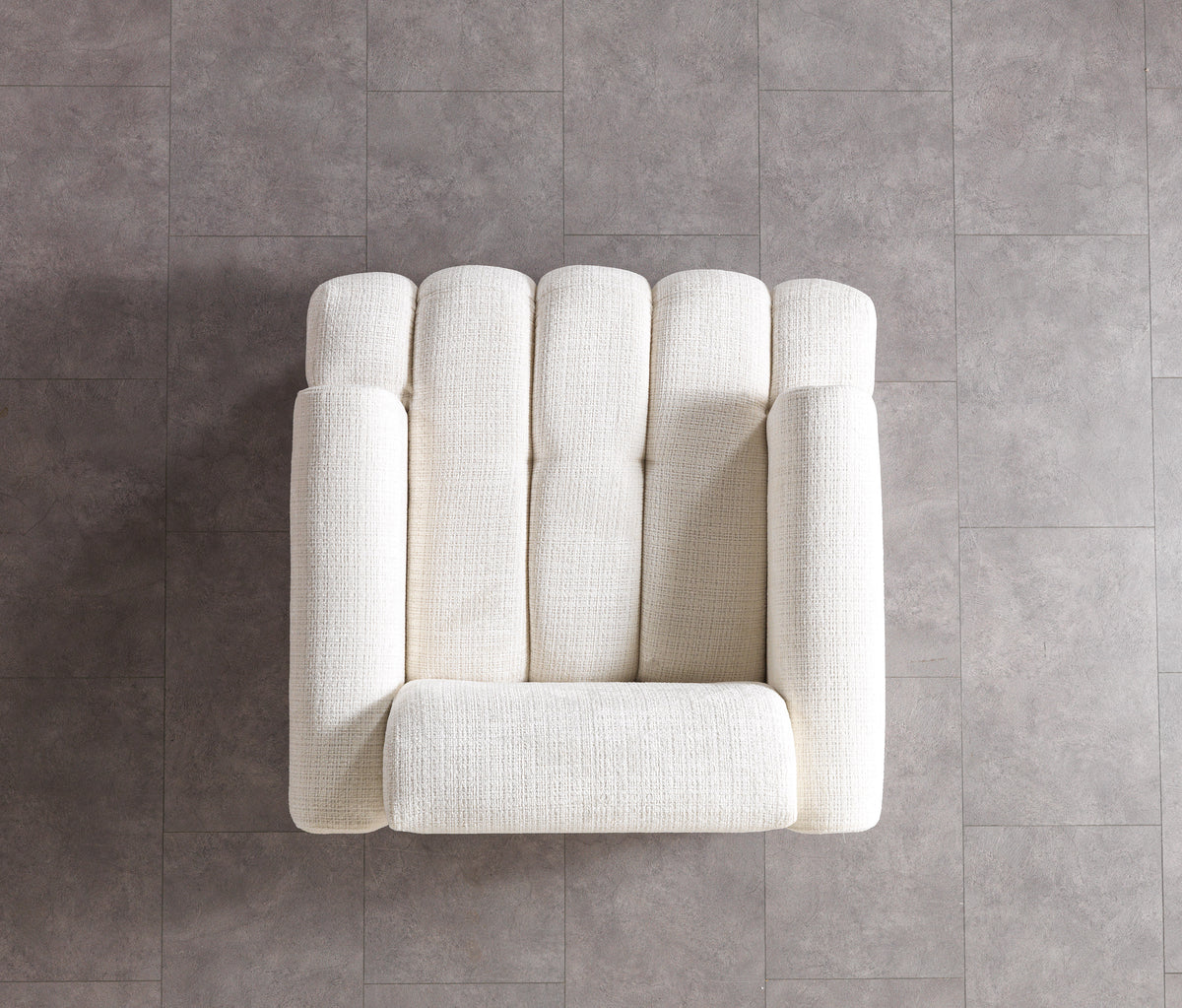 Yulia Ivory Boucle Chair view 6