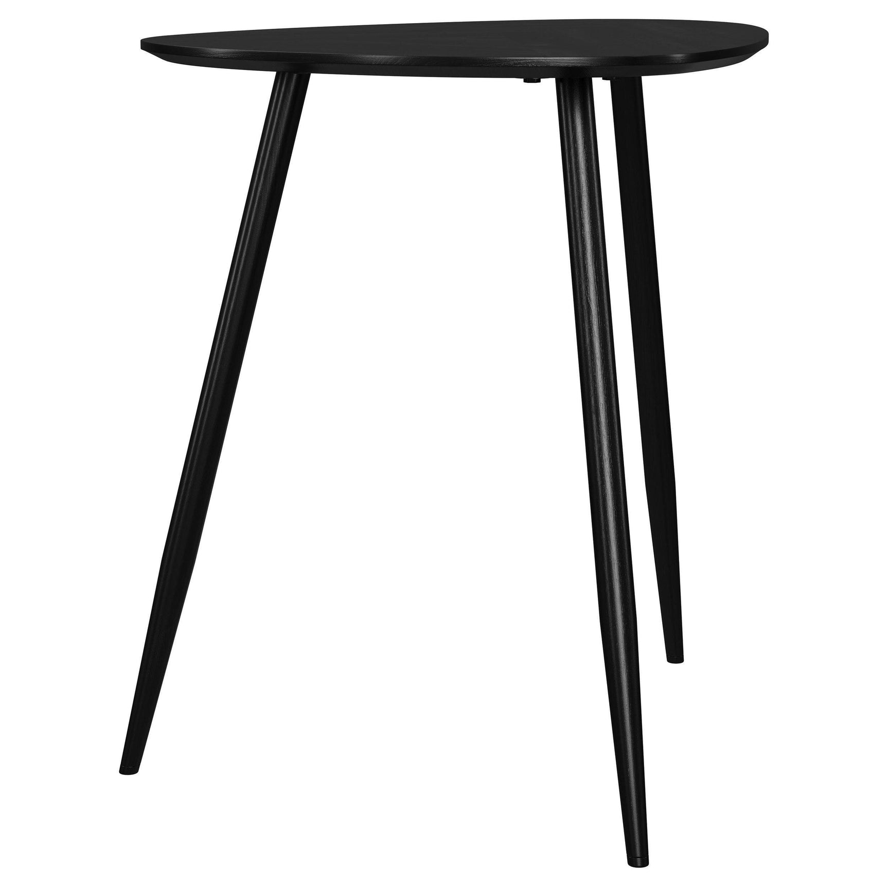 ODESSA COLLECTION Odessa Triangular Solid Wood End Table Black 707917 - Ella Furniture