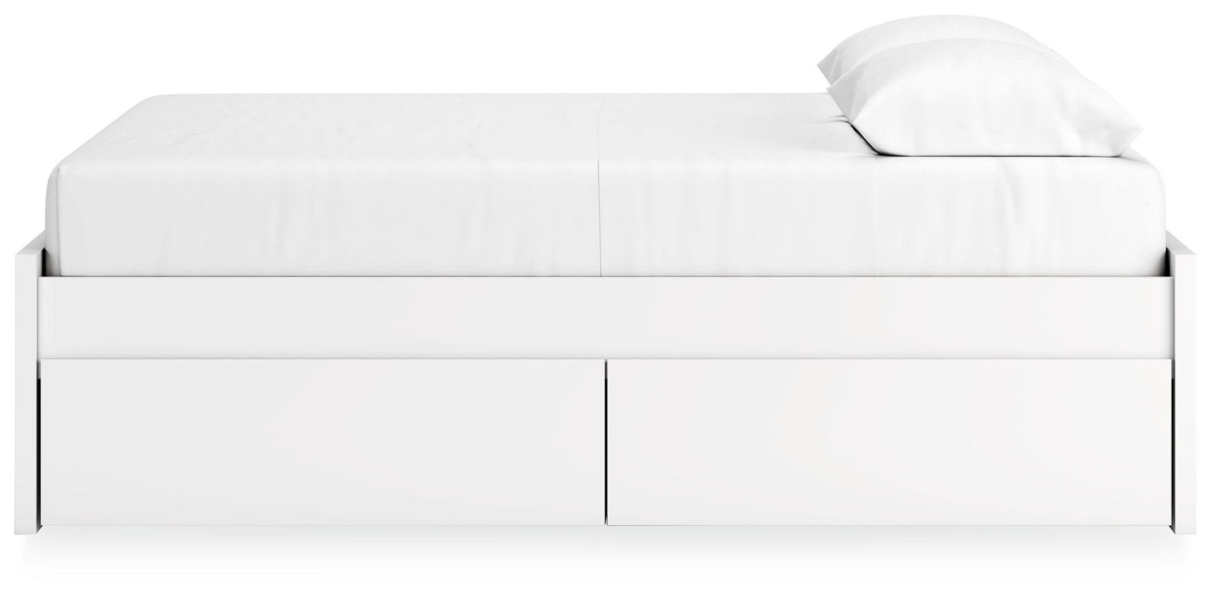 Onita White Queen Platform Bed with 2 Side Storage - Ella Furniture