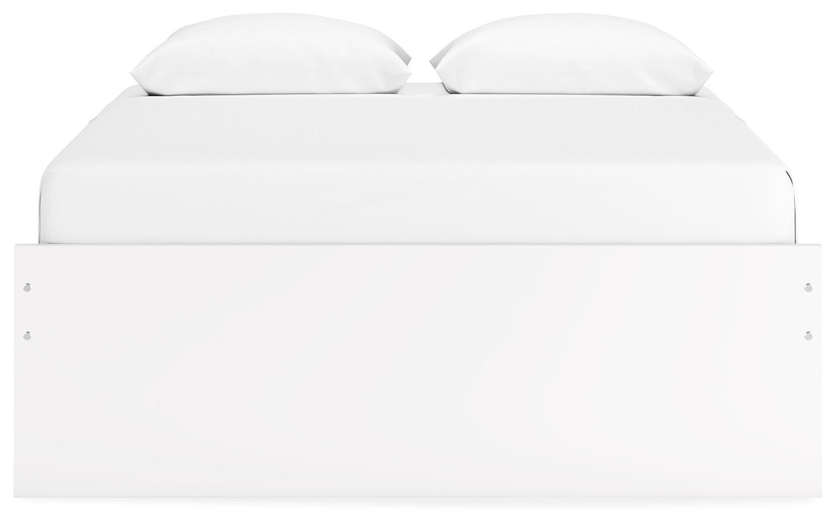 Onita White Queen Platform Bed with 2 Side Storage - Ella Furniture
