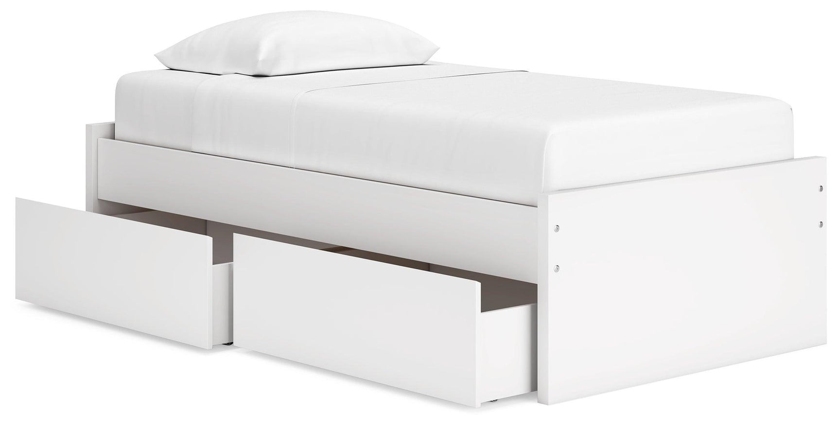 Onita White Twin Platform Bed - Ella Furniture