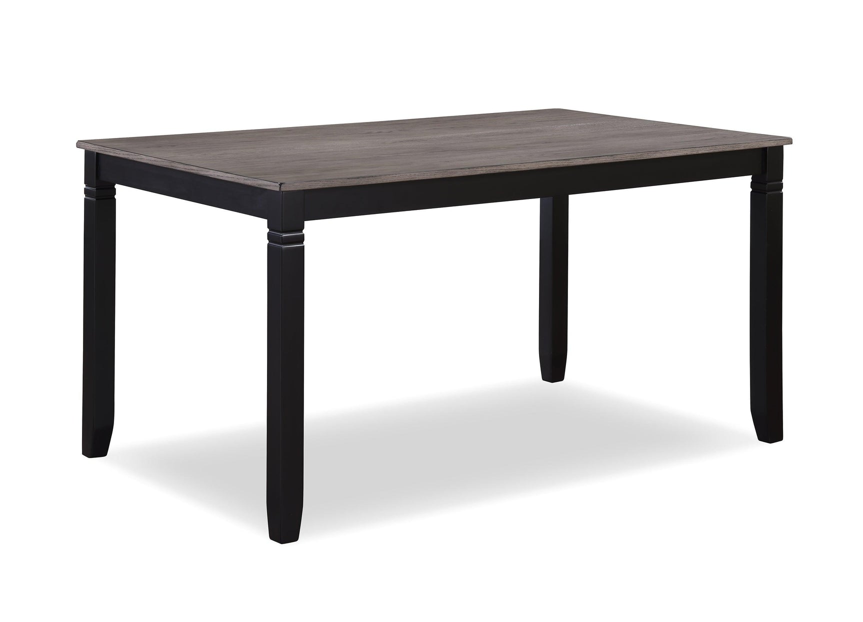 Paige Black/Gray Modern Solid Wood and Veneers Fabric Upholstered Dining Room Set - Ella Furniture