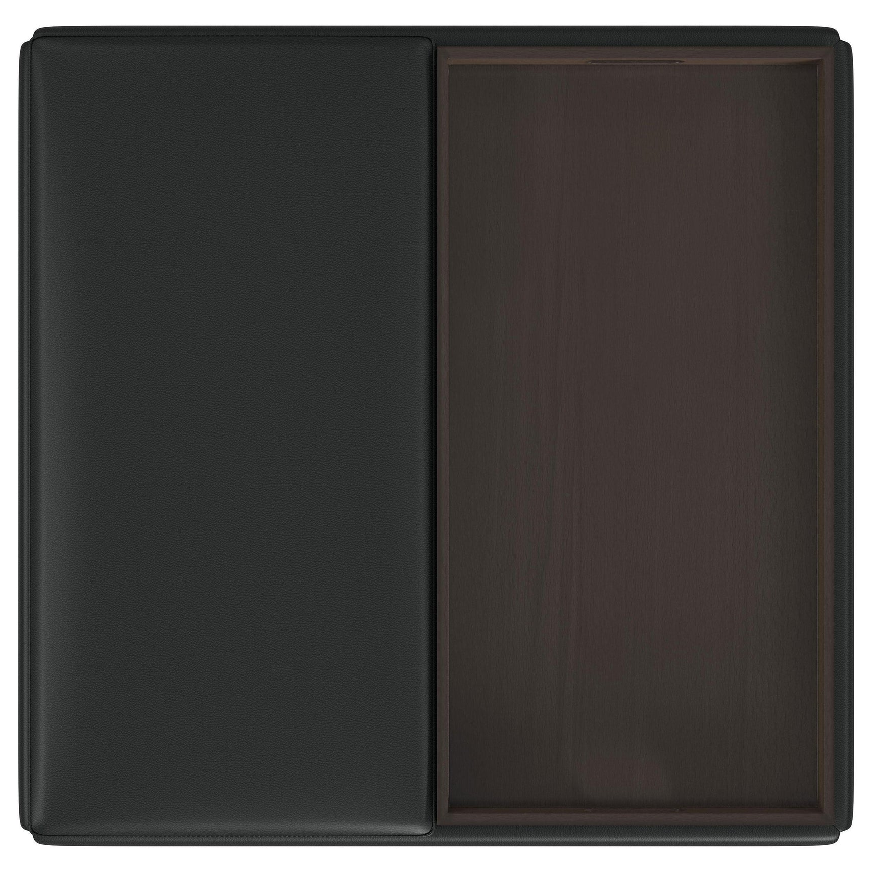 Paris Upholstered Storage Ottoman with Trays Black 910142 - Ella Furniture