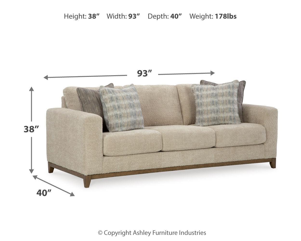 Parklynn Desert Sofa, Loveseat, Chair And Ottoman - Ella Furniture